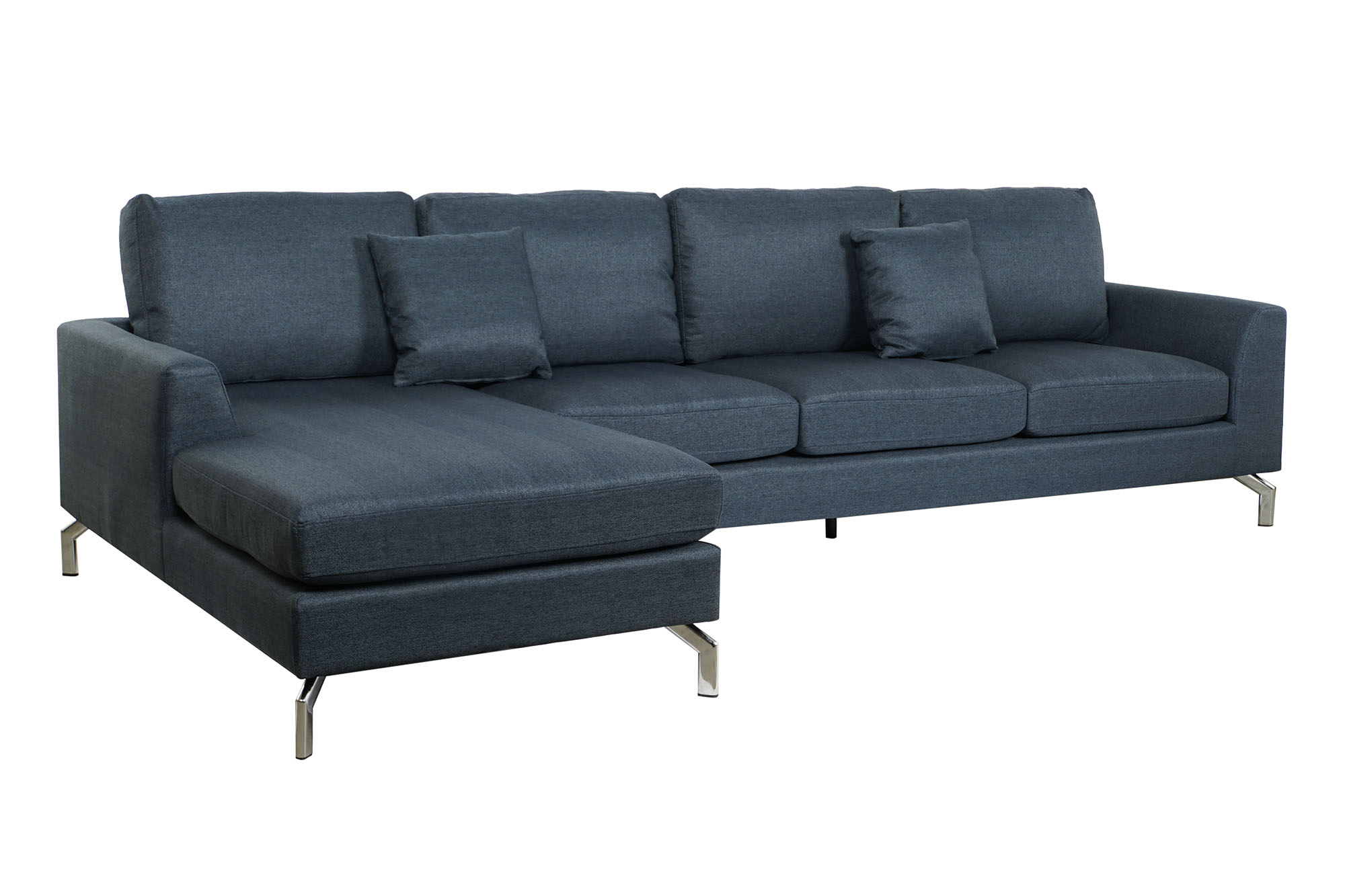 Sofa poliester metal 300x160x85 azul