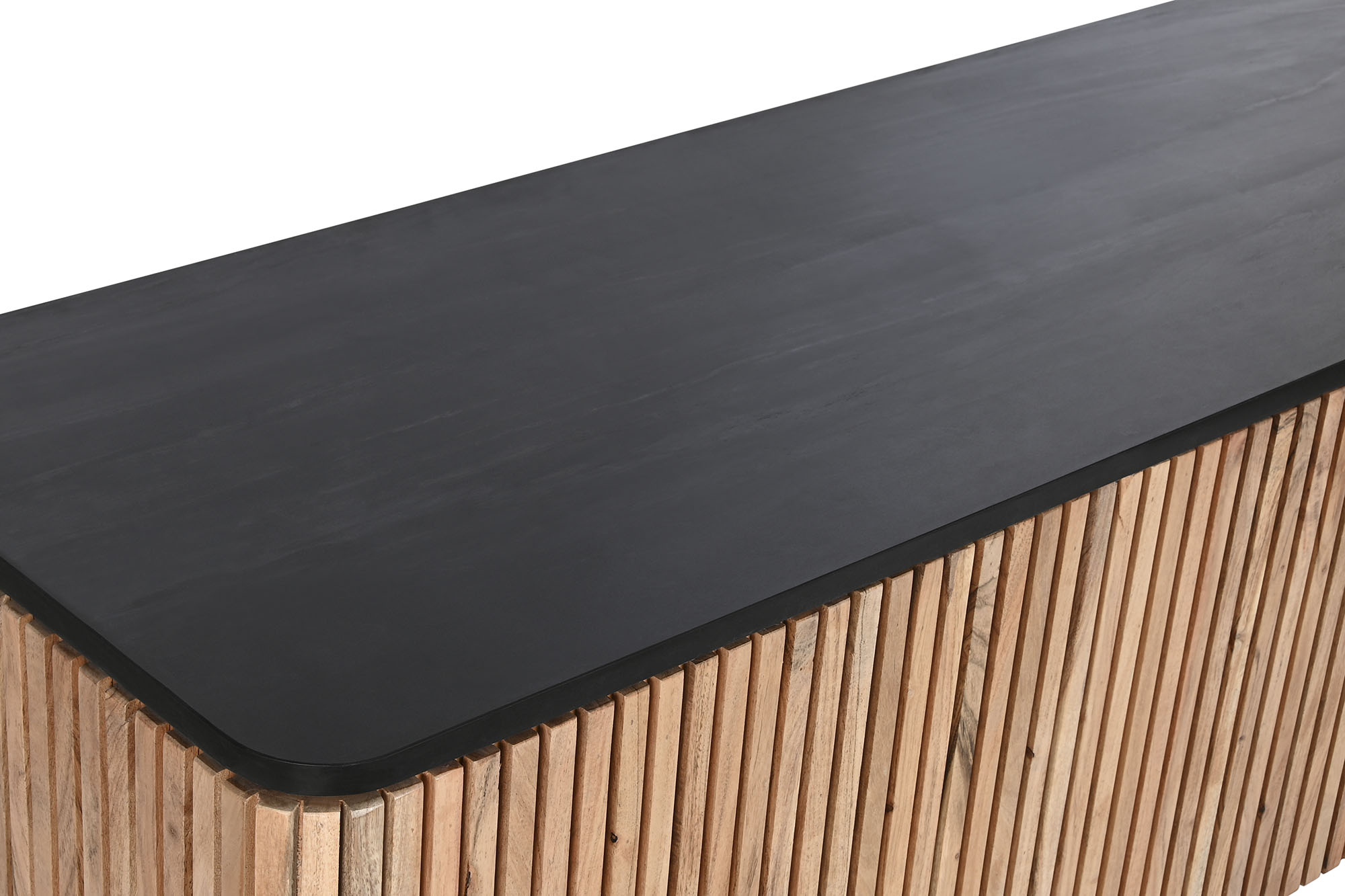 Mueble tv acacia marmol 145x45x60 negro