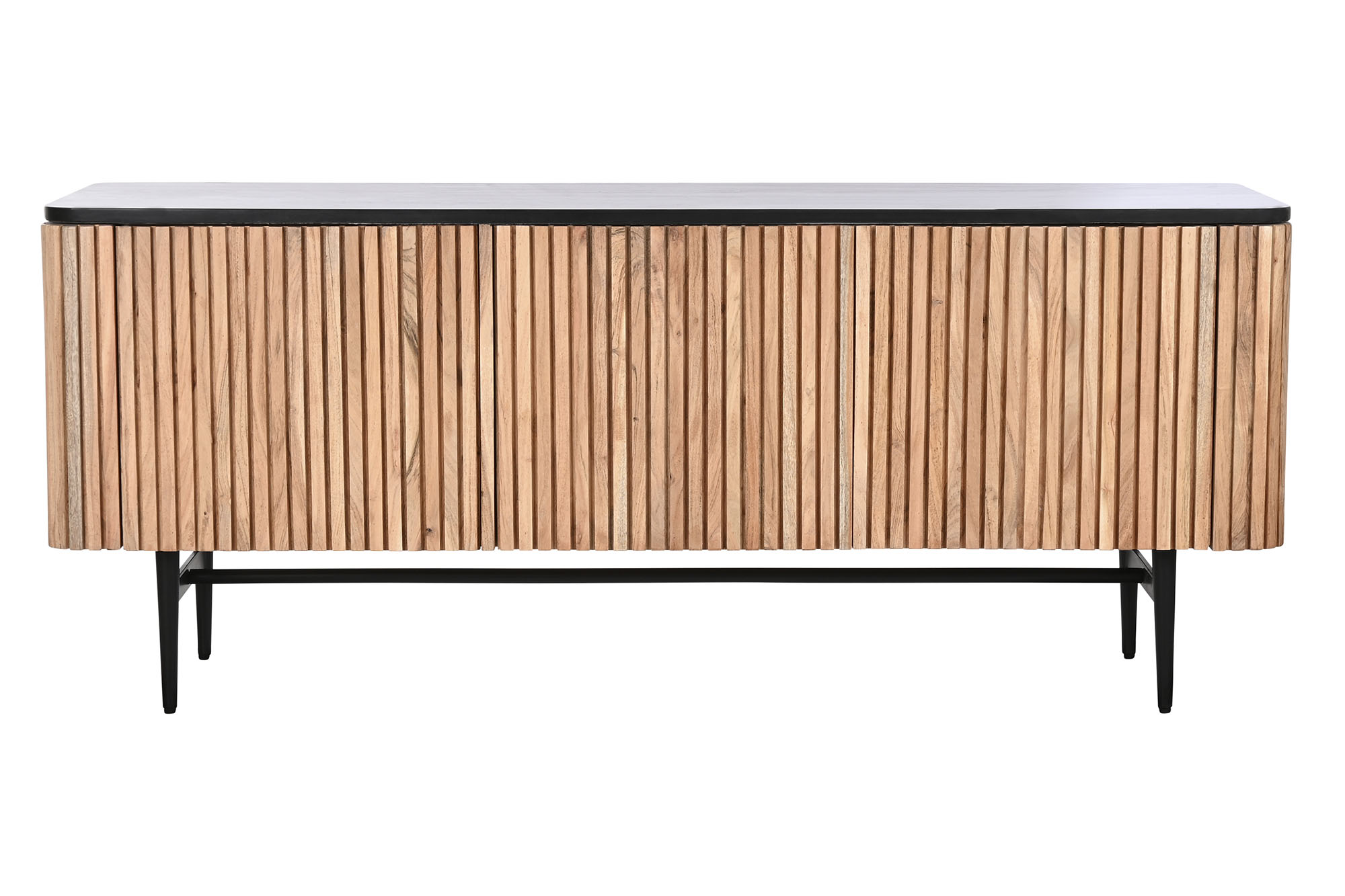 Mueble tv acacia marmol 145x45x60 negro