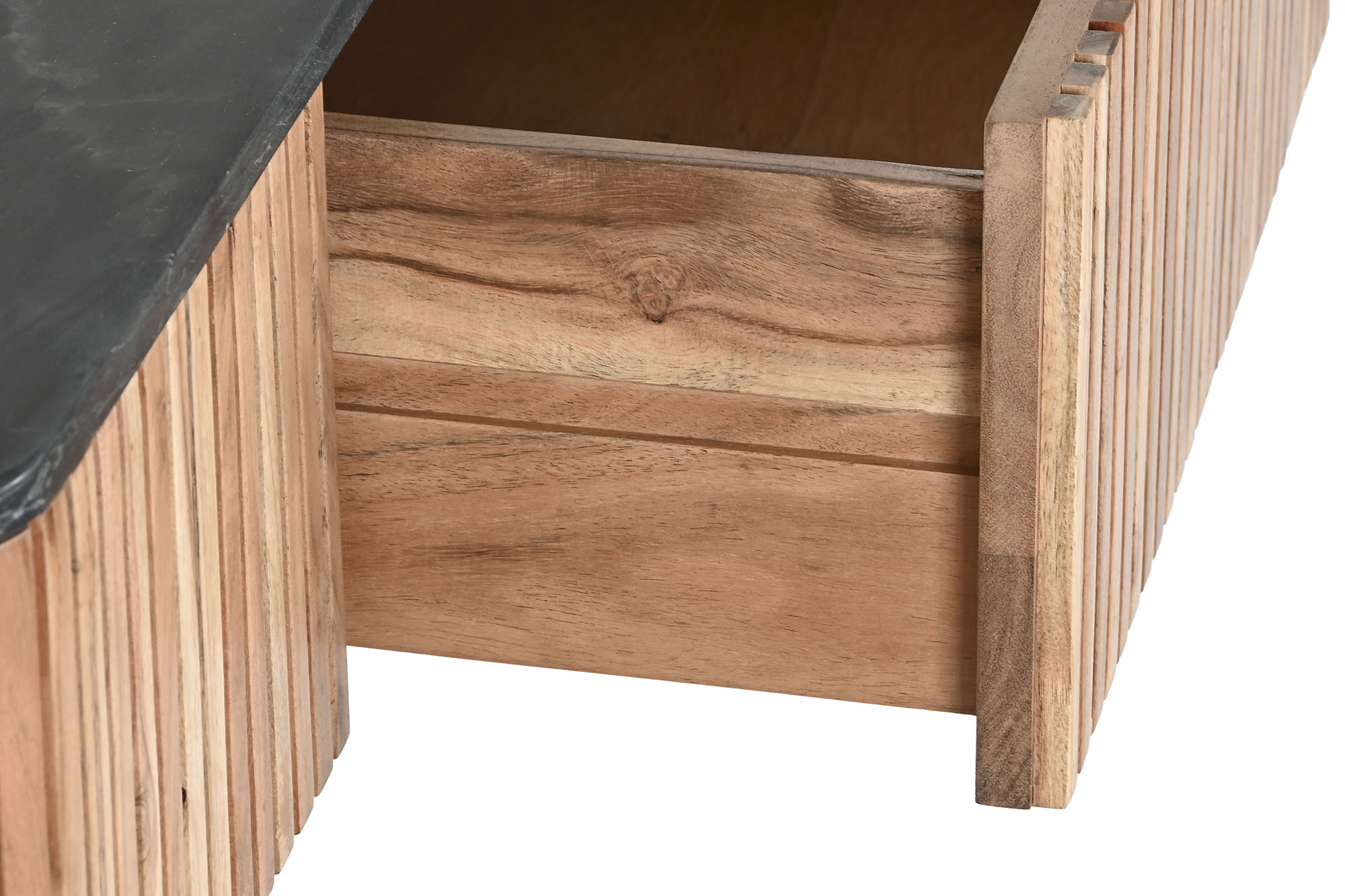 Mesa centro acacia marmol 115x65x45 negro