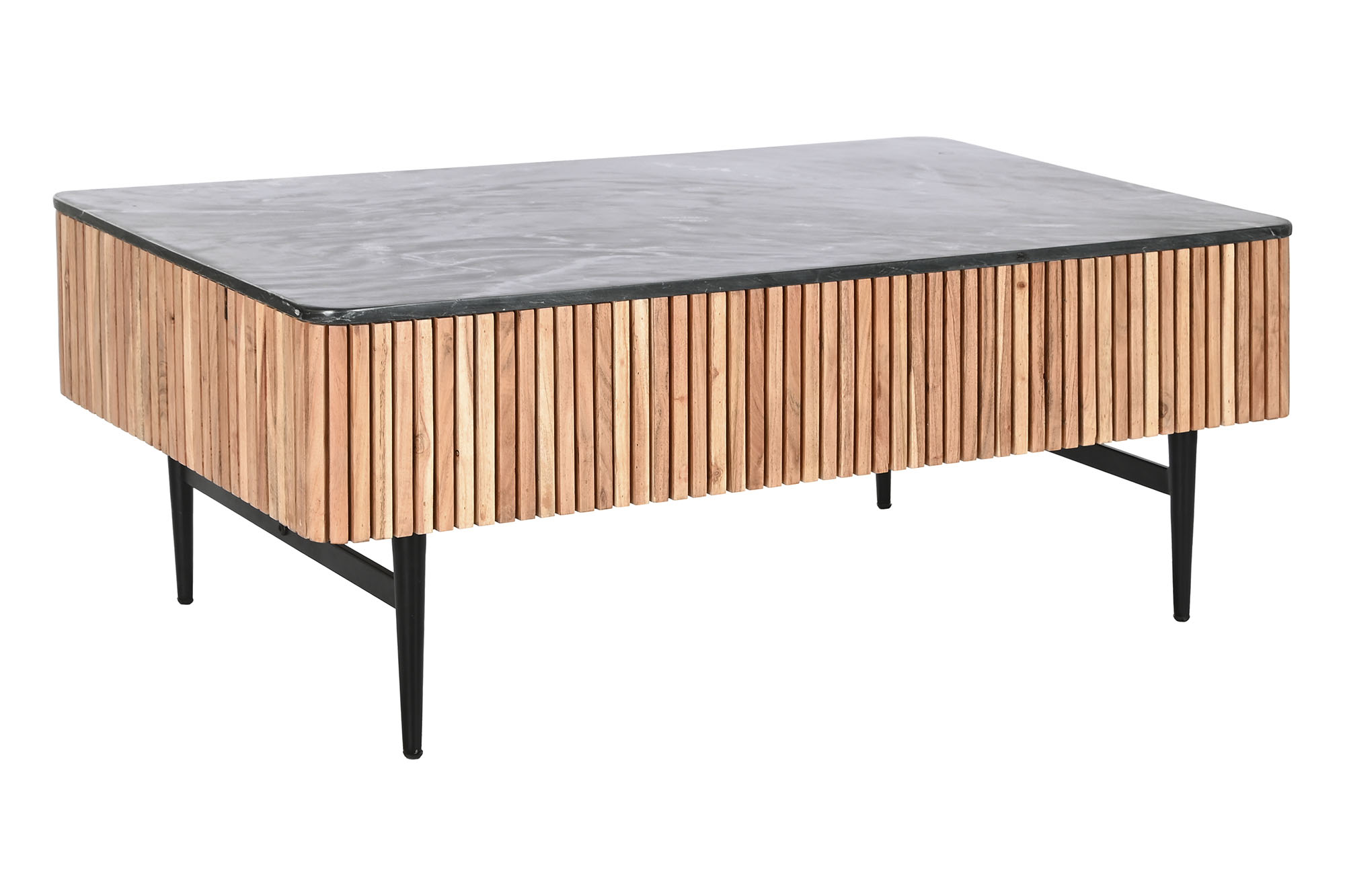 Mesa centro acacia marmol 115x65x45 negro