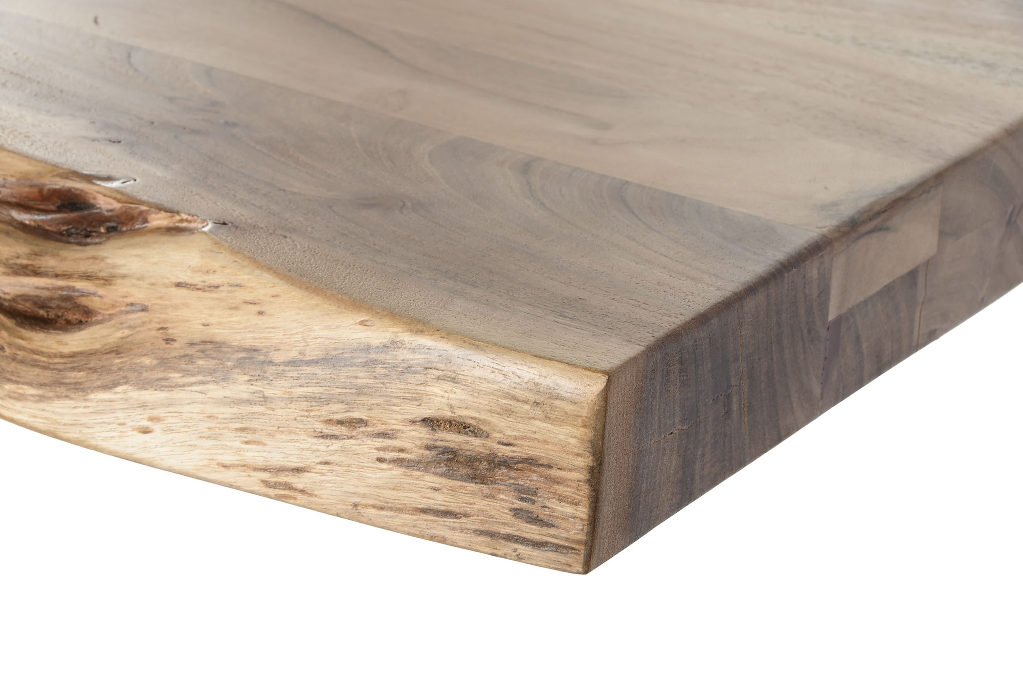 Mesa comedor acacia metal 200x100x76 pata blanca