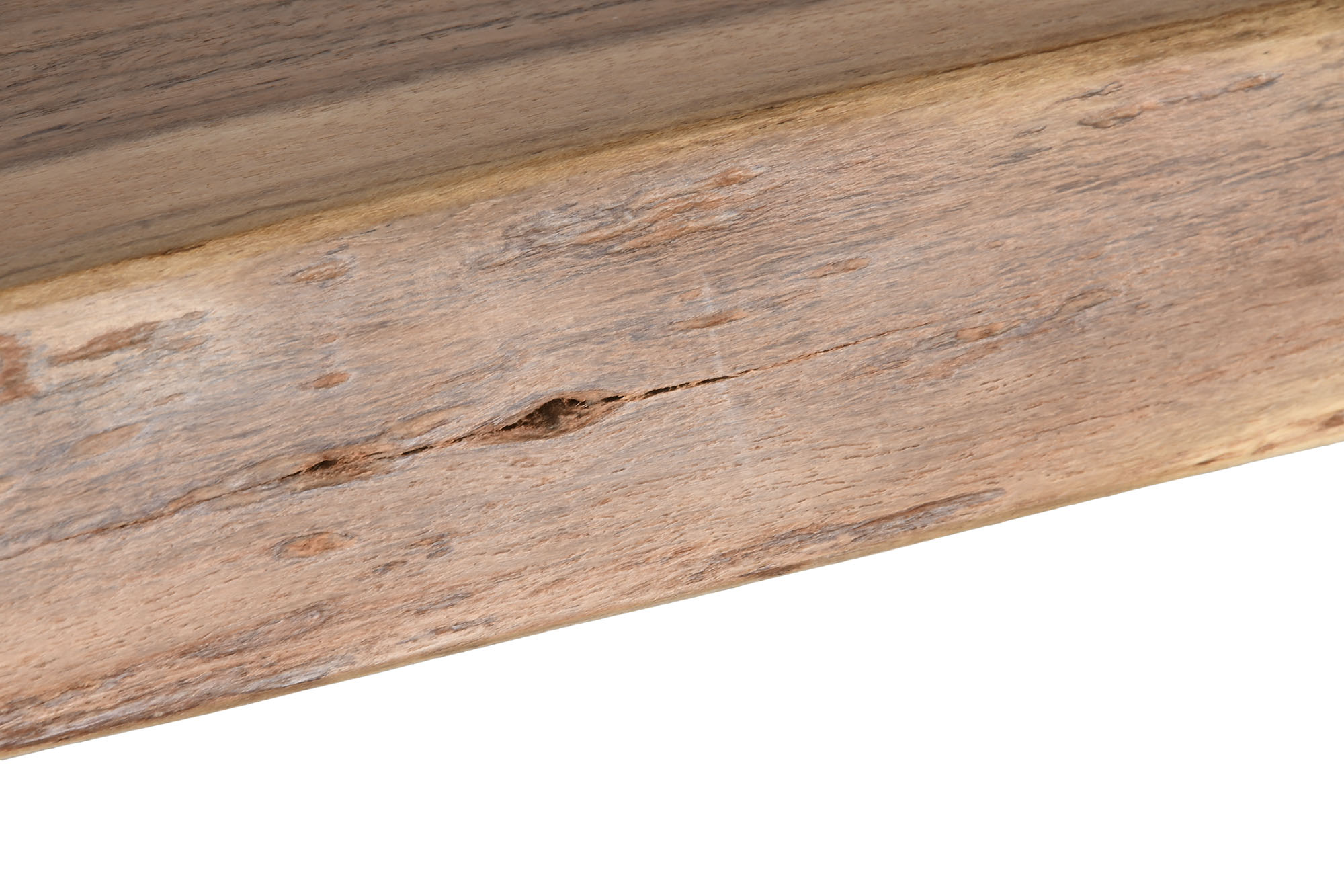 Mesa comedor acacia metal 200x100x76 pata blanca