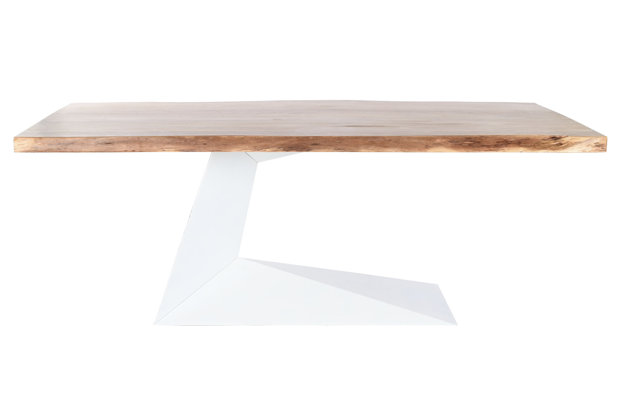 Mesa comedor acacia metal 200x100x76 pata blanca