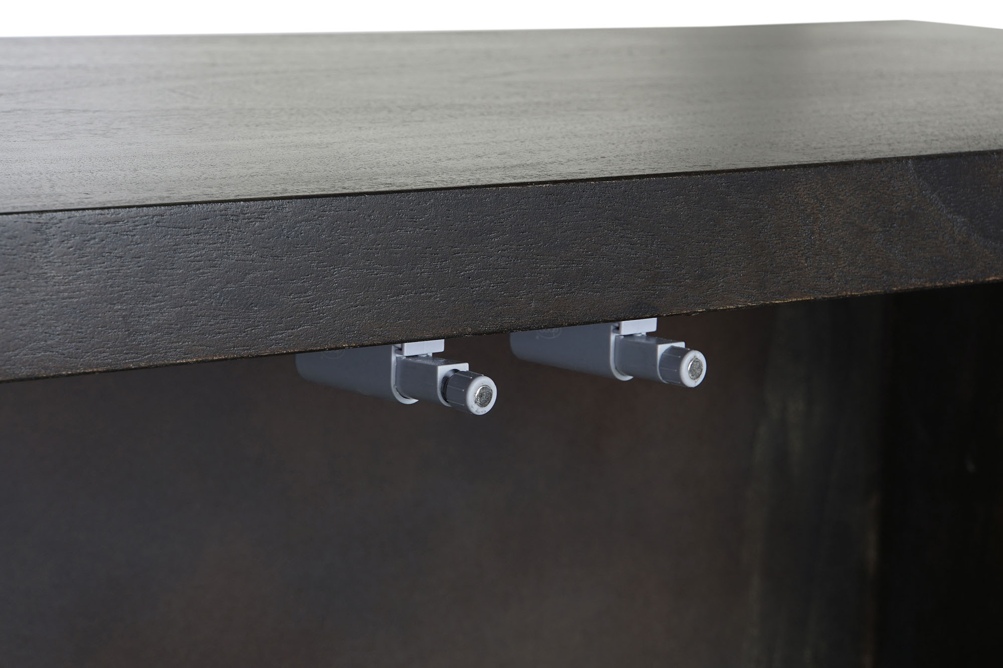 Buffet acacia metal 160x40x90 marron oscuro