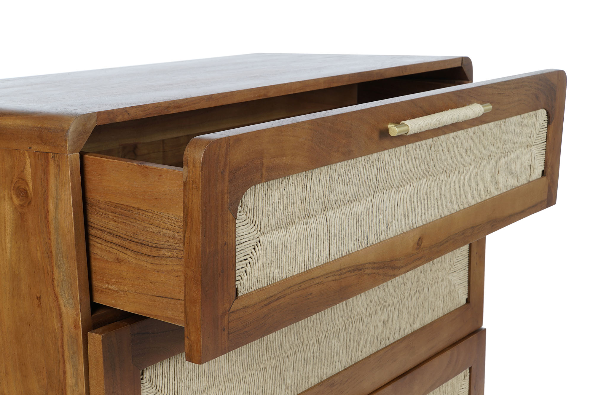 Comoda acacia ratan 90x45x90 trenzado