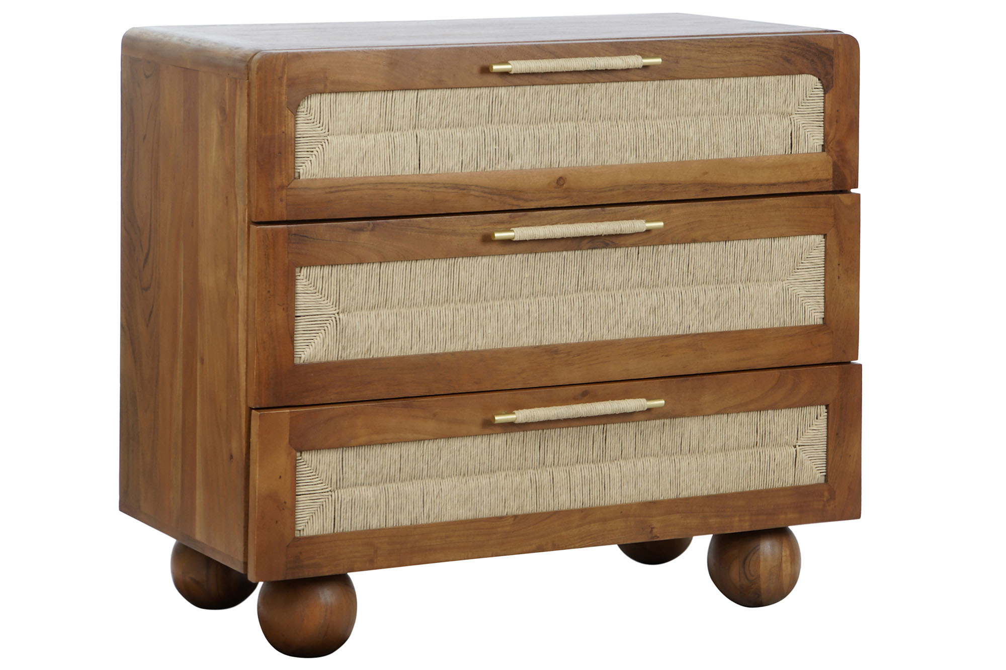 Comoda acacia ratan 90x45x90 trenzado