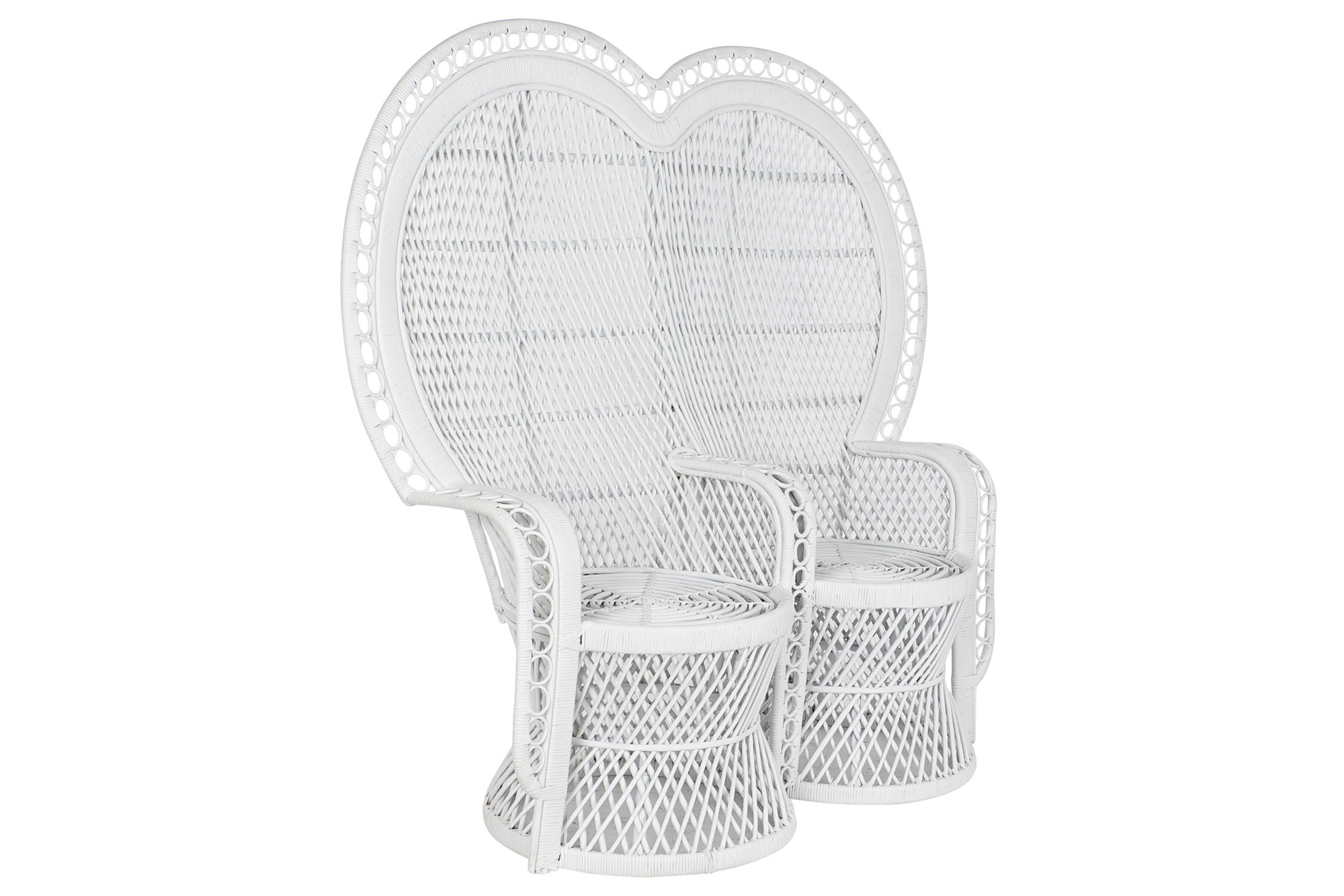 Sillon ratan 15700x68x145,5 2 plazas blanco