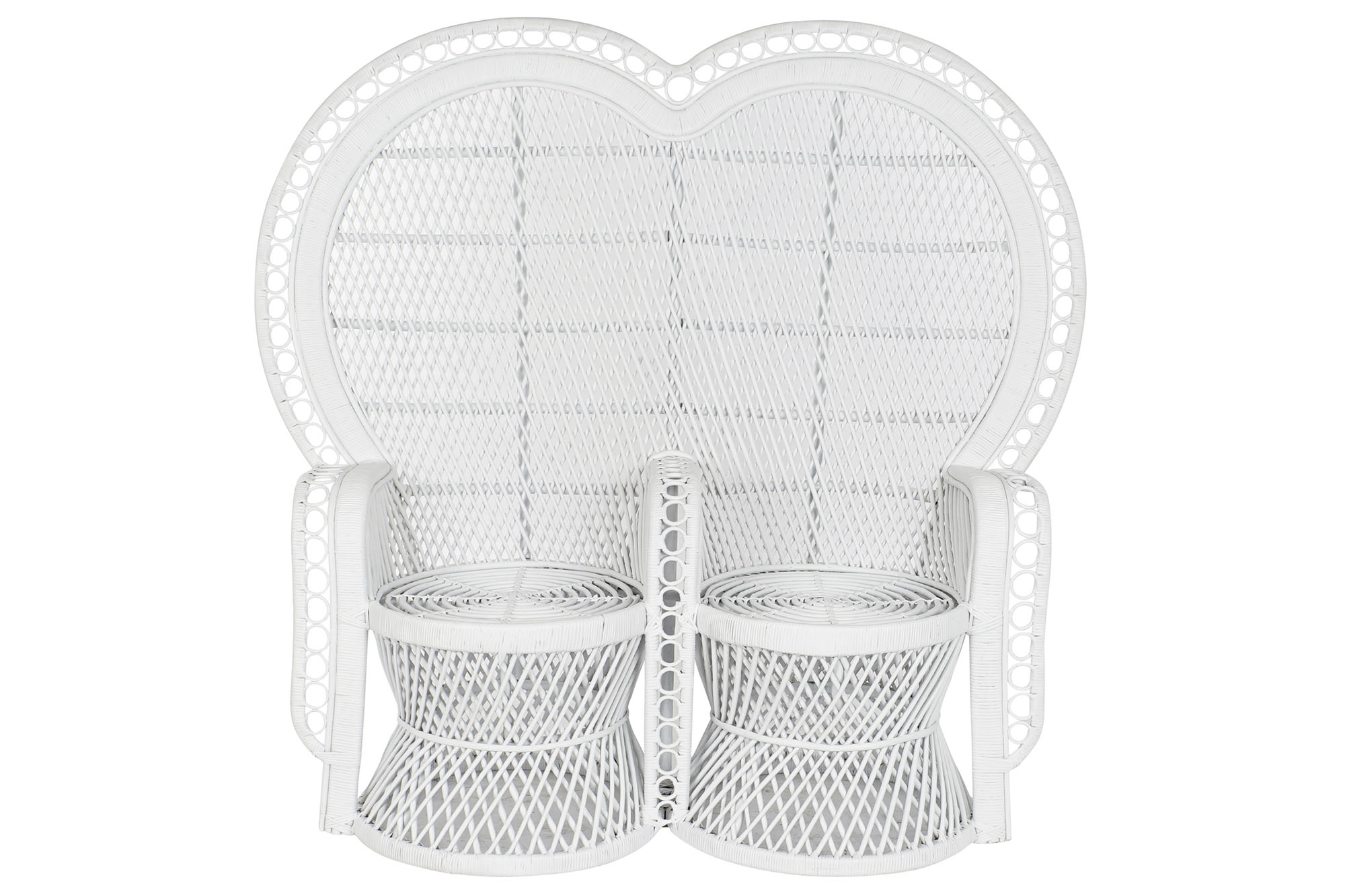 Sillon ratan 15700x68x145,5 2 plazas blanco