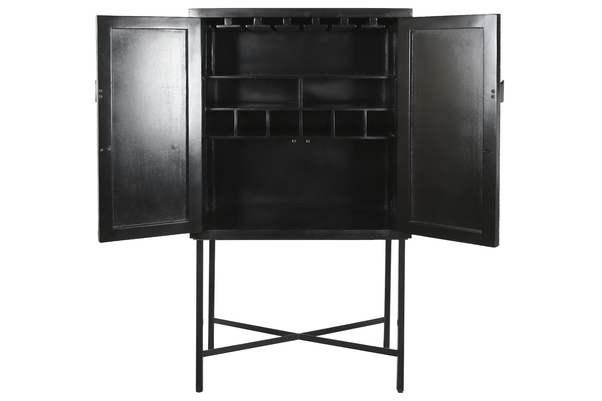 Mueble bar hueso hierro 80x40x153 taracea bicolor