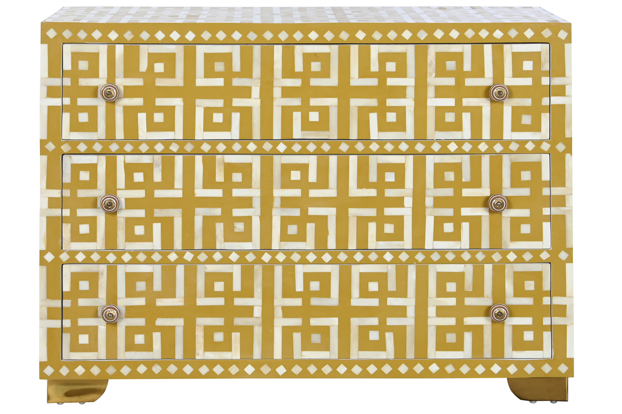 Comoda hueso 100x40x80 taracea amarillo