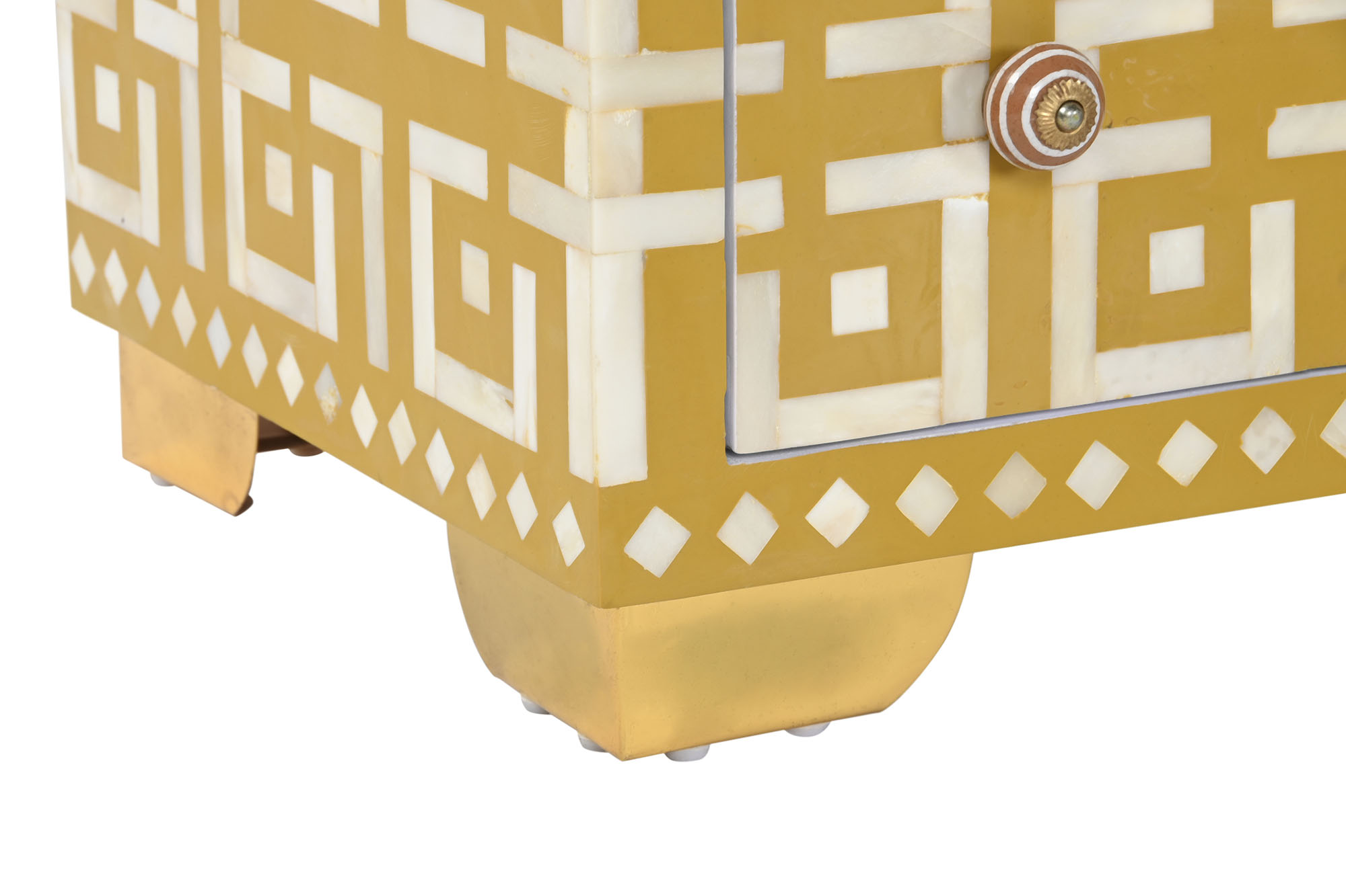 Comoda hueso 100x40x80 taracea amarillo