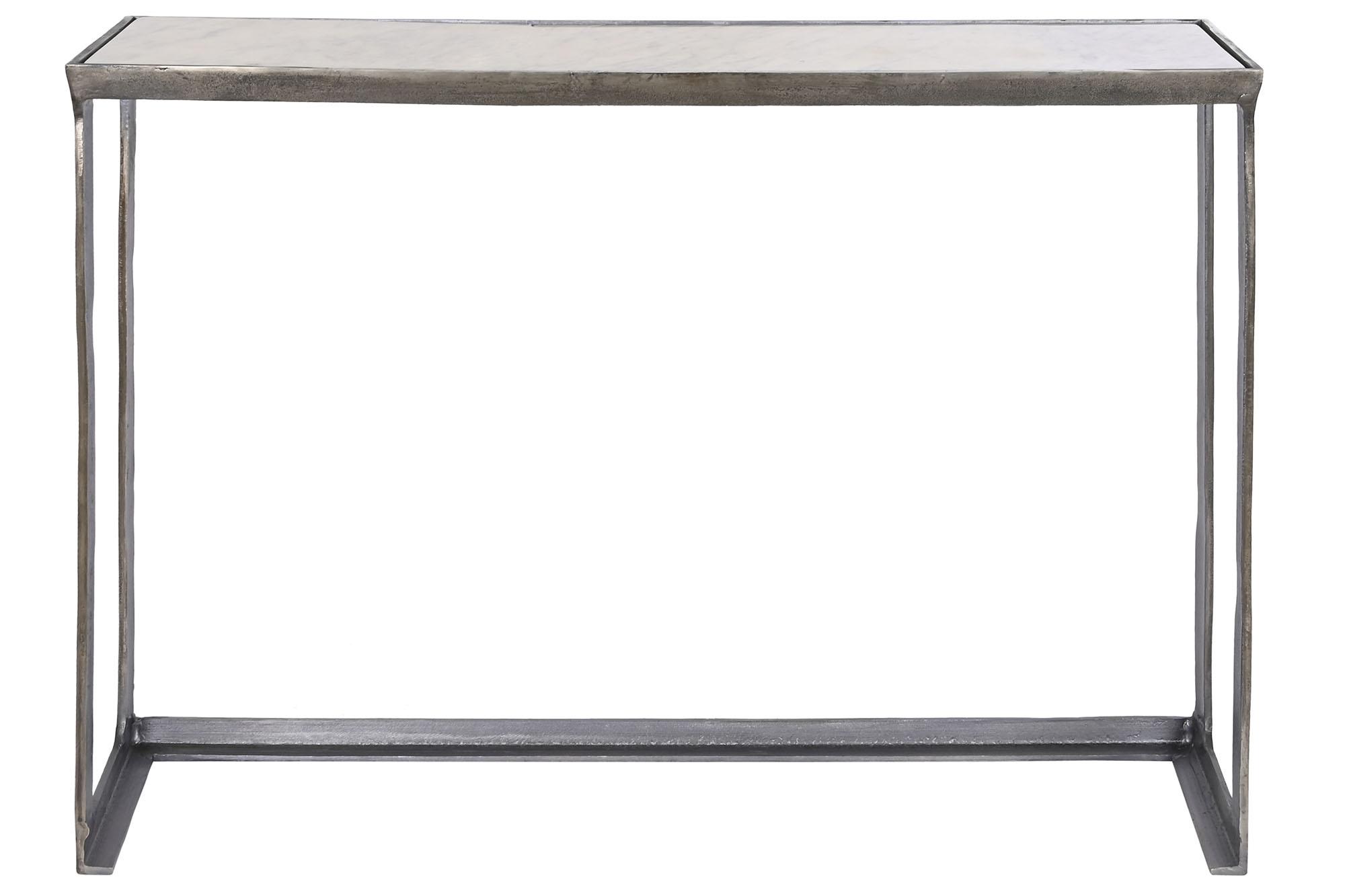 Consola set 2 marmol aluminio 108x30x79 patinado