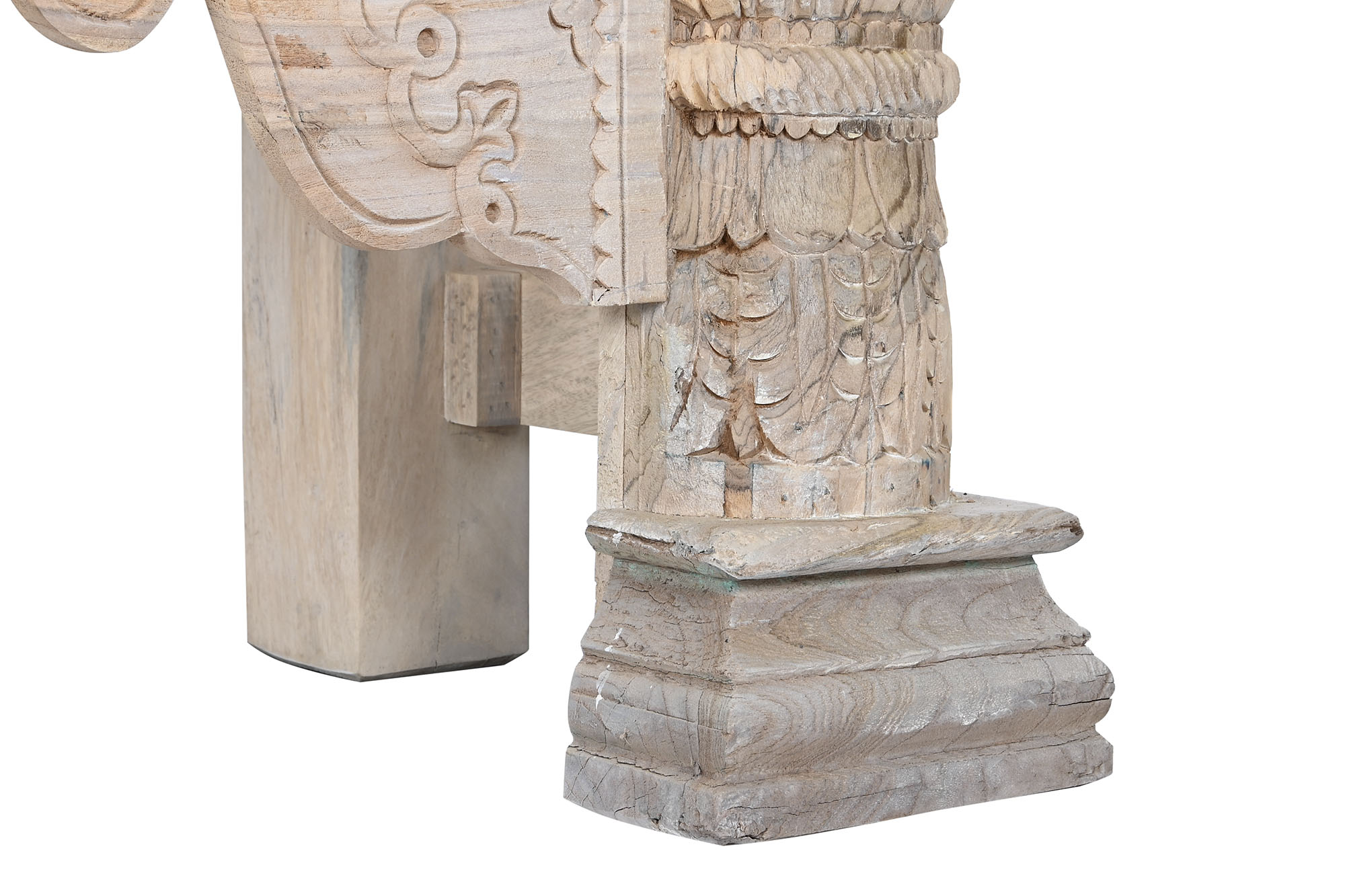 Consola mango 182x54x91 envejecido blanco