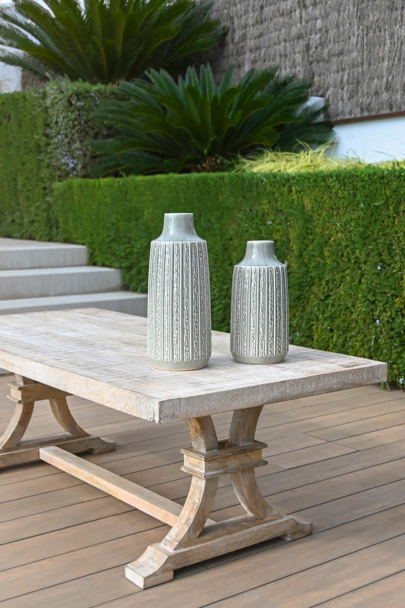 Mesa centro madera maciza mango 150x70x50 decape