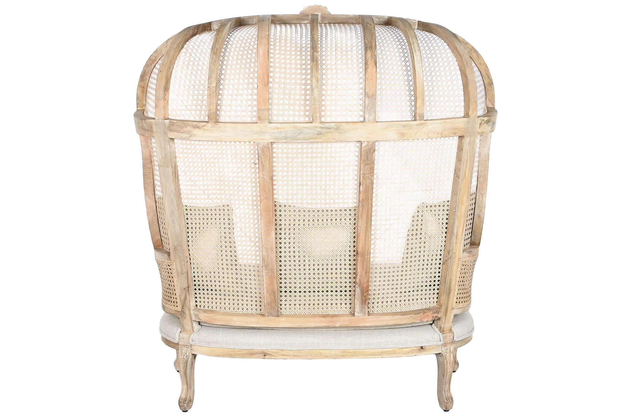 Sofa madera enea 125x58x155 algodon natural