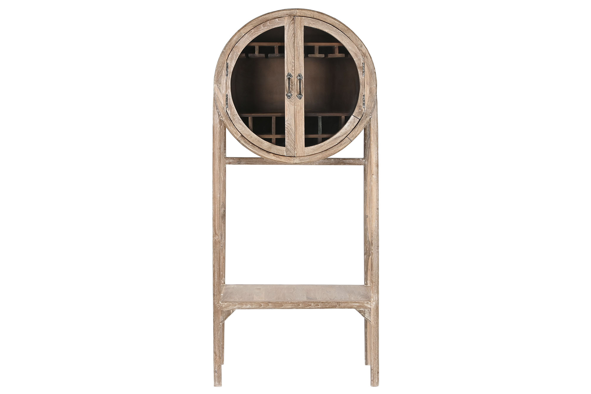 Mueble bar madera reciclada teca 75x40x182 natural