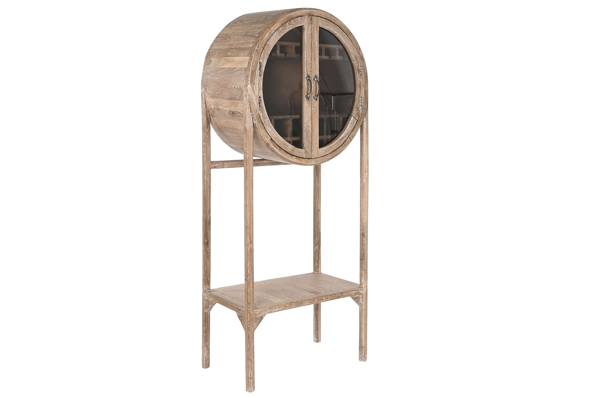Mueble bar madera reciclada teca 75x40x182 natural