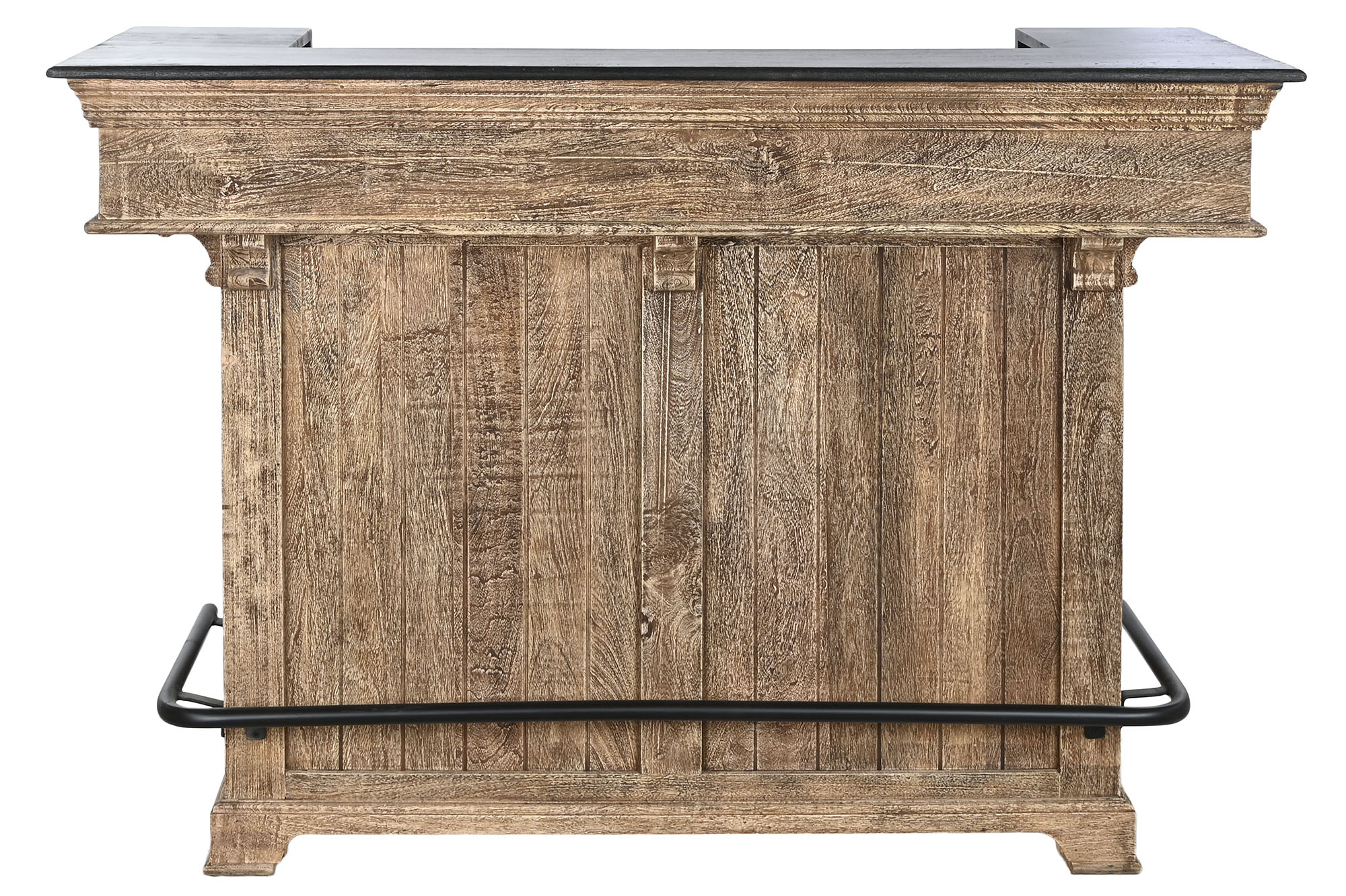 Mueble bar mango metal 152x61x107 barra natural