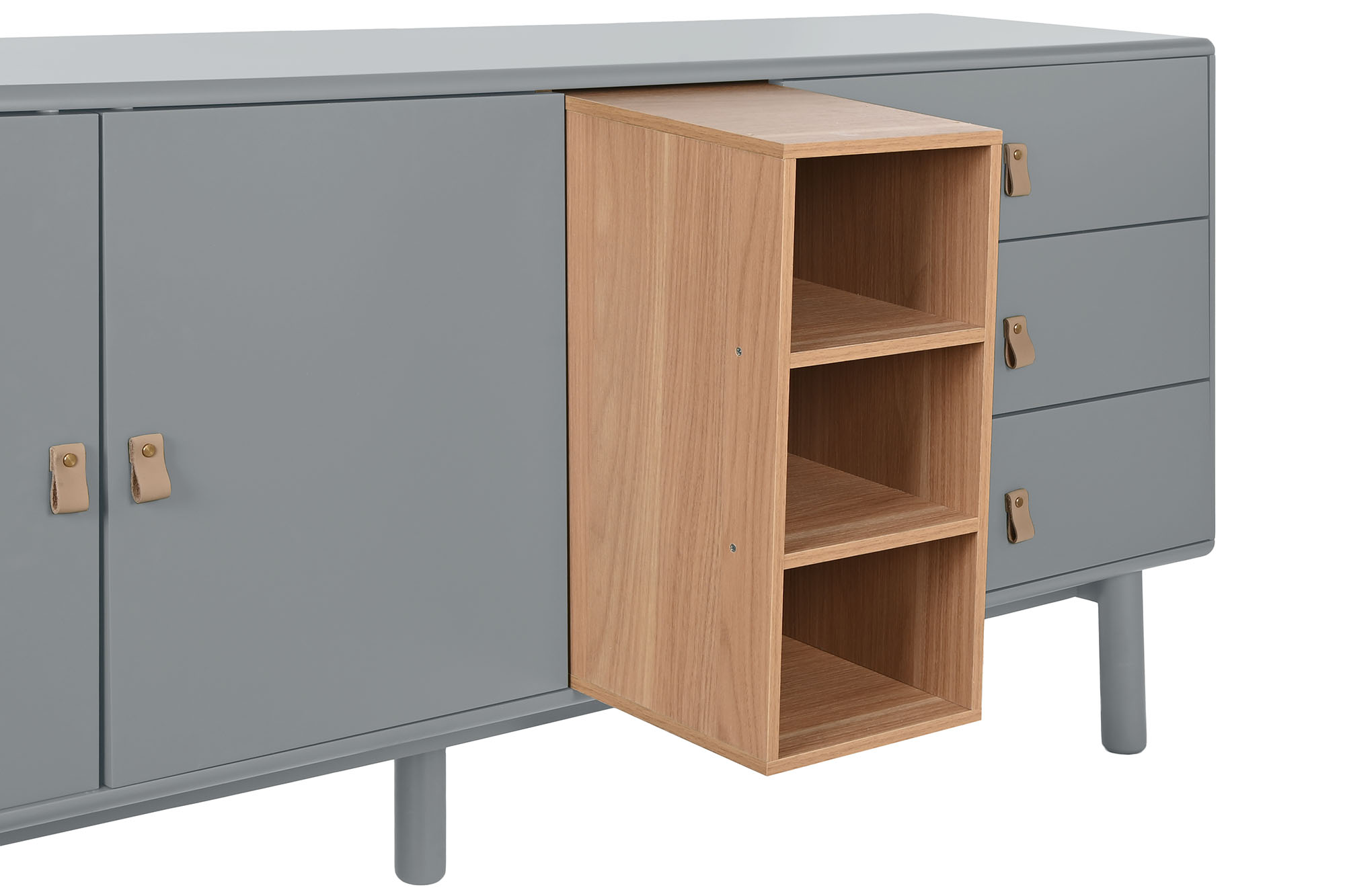Buffet mdf pu 180x40x75 gris