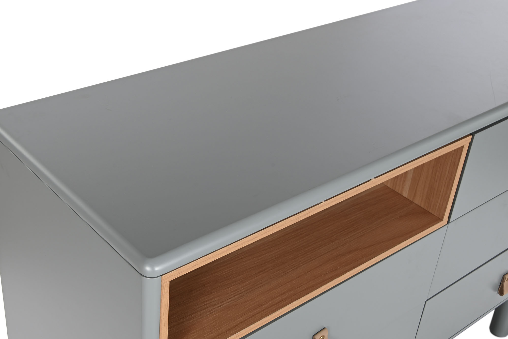 Comoda mdf pu 120x40x75 gris