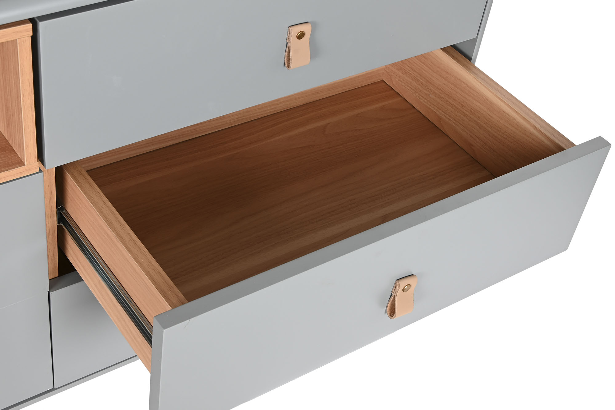 Comoda mdf pu 120x40x75 gris