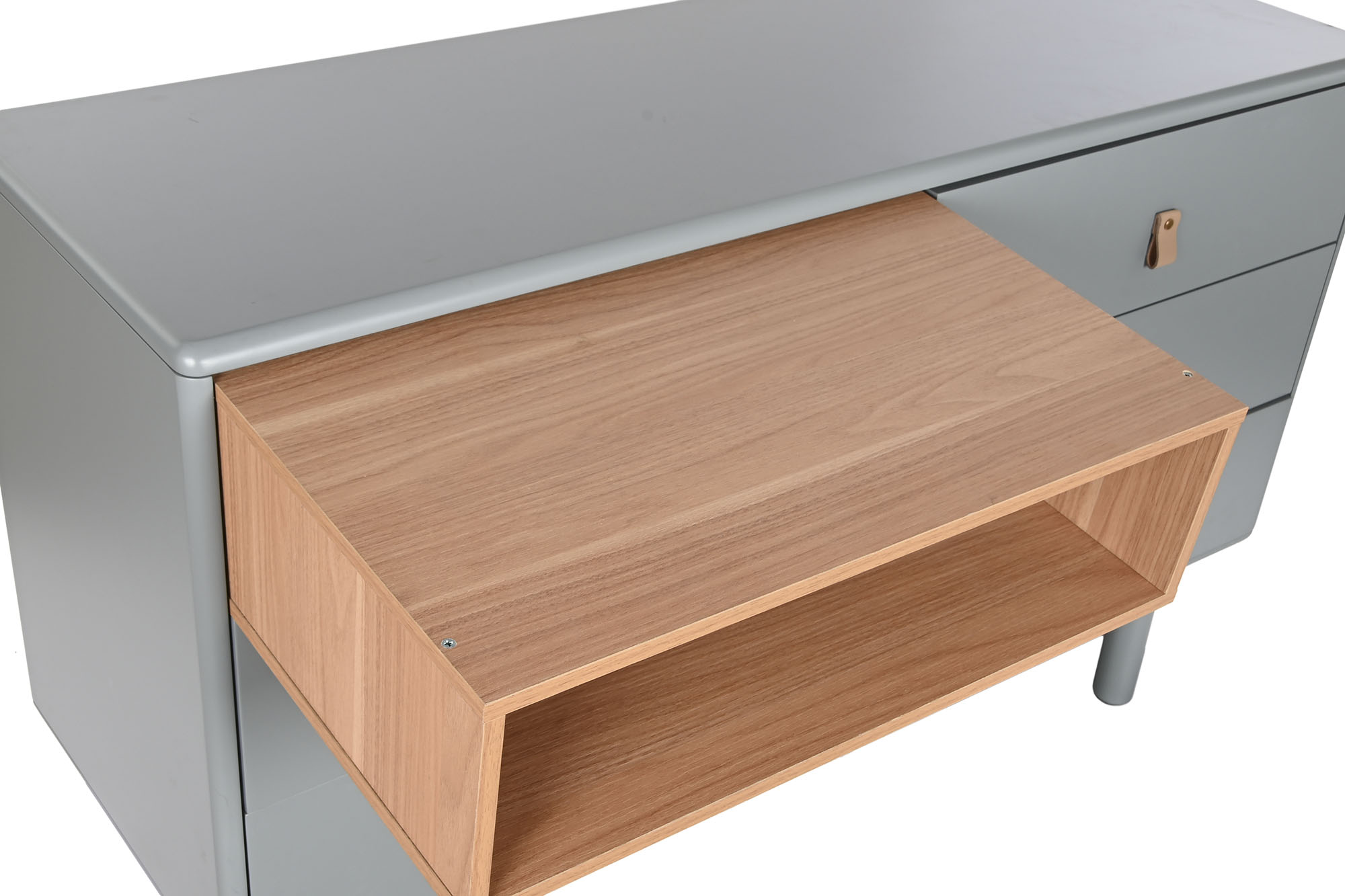 Comoda mdf pu 120x40x75 gris