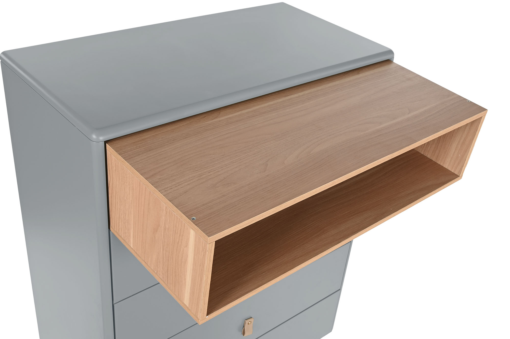 Chifonier mdf pu 80x40x117 gris