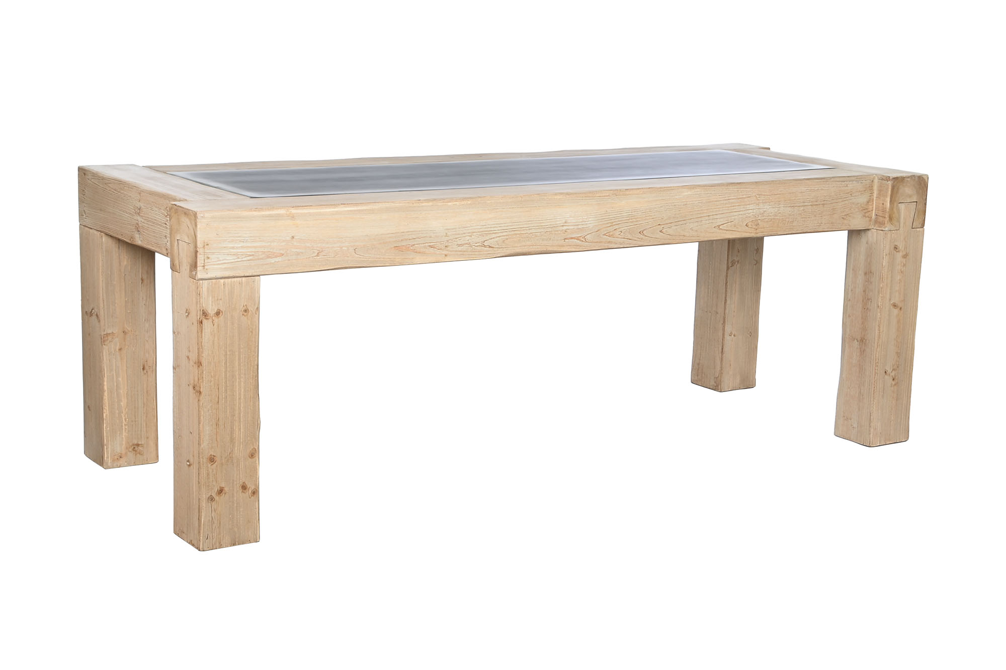 Mesa comedor abeto mdf 220x90x76 natural