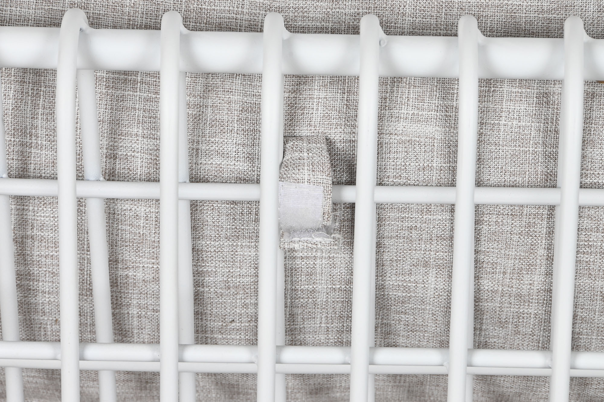 Sofa metal poliester 180 x 66 x 66 blanco