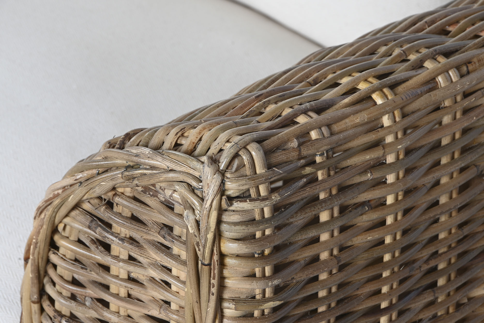 Sofa ratan 174x88x69 con cojines algod n natural