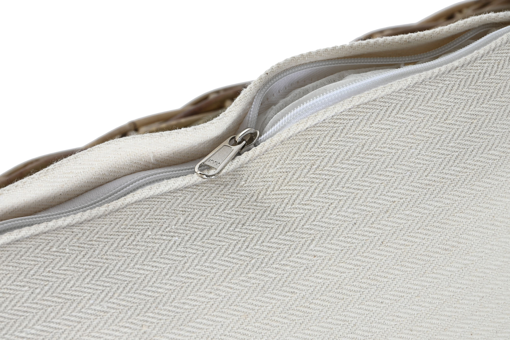 Sofa ratan 174x88x69 con cojines algod n natural