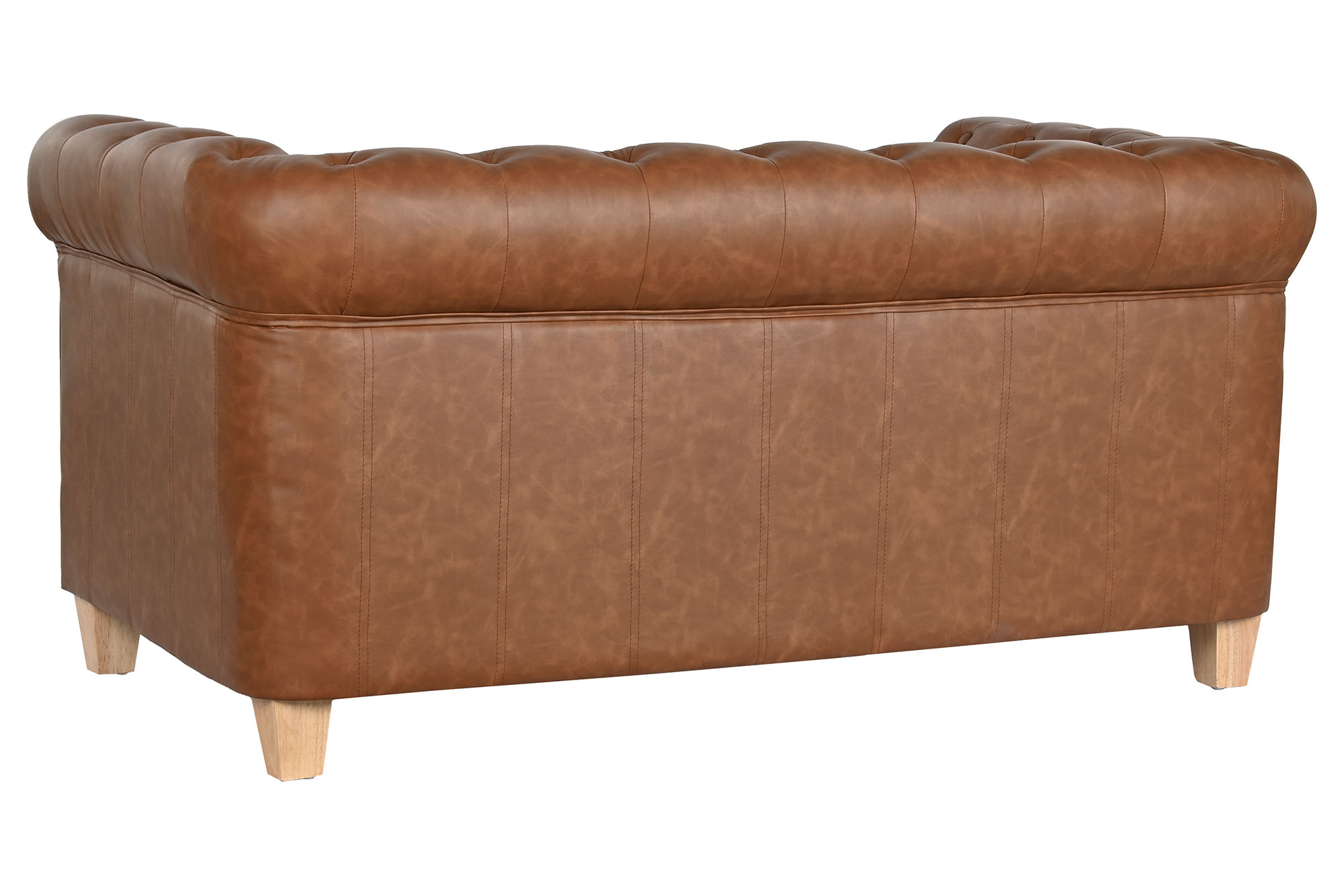 Sofa poliester madera 151x79x70 2 plazas marron