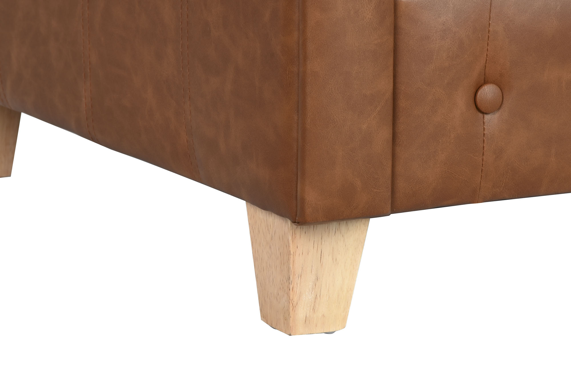 Sofa poliester madera 151x79x70 2 plazas marron
