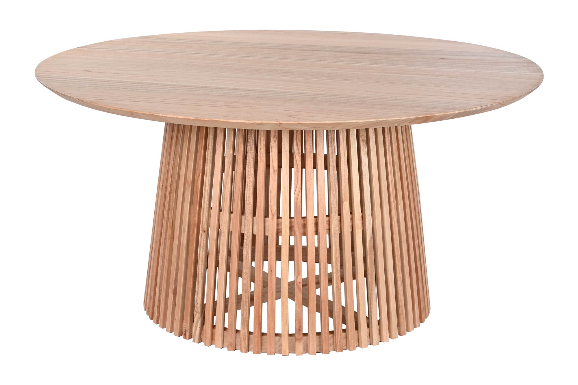 Mesa redonda comedor mindi 150x150x75 natural