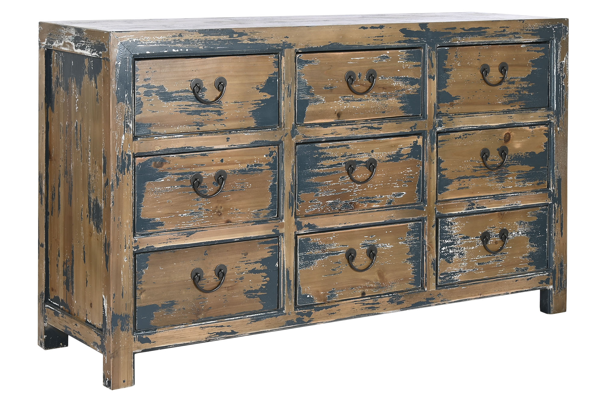 Comoda madera 150x45x90 envejecido marron