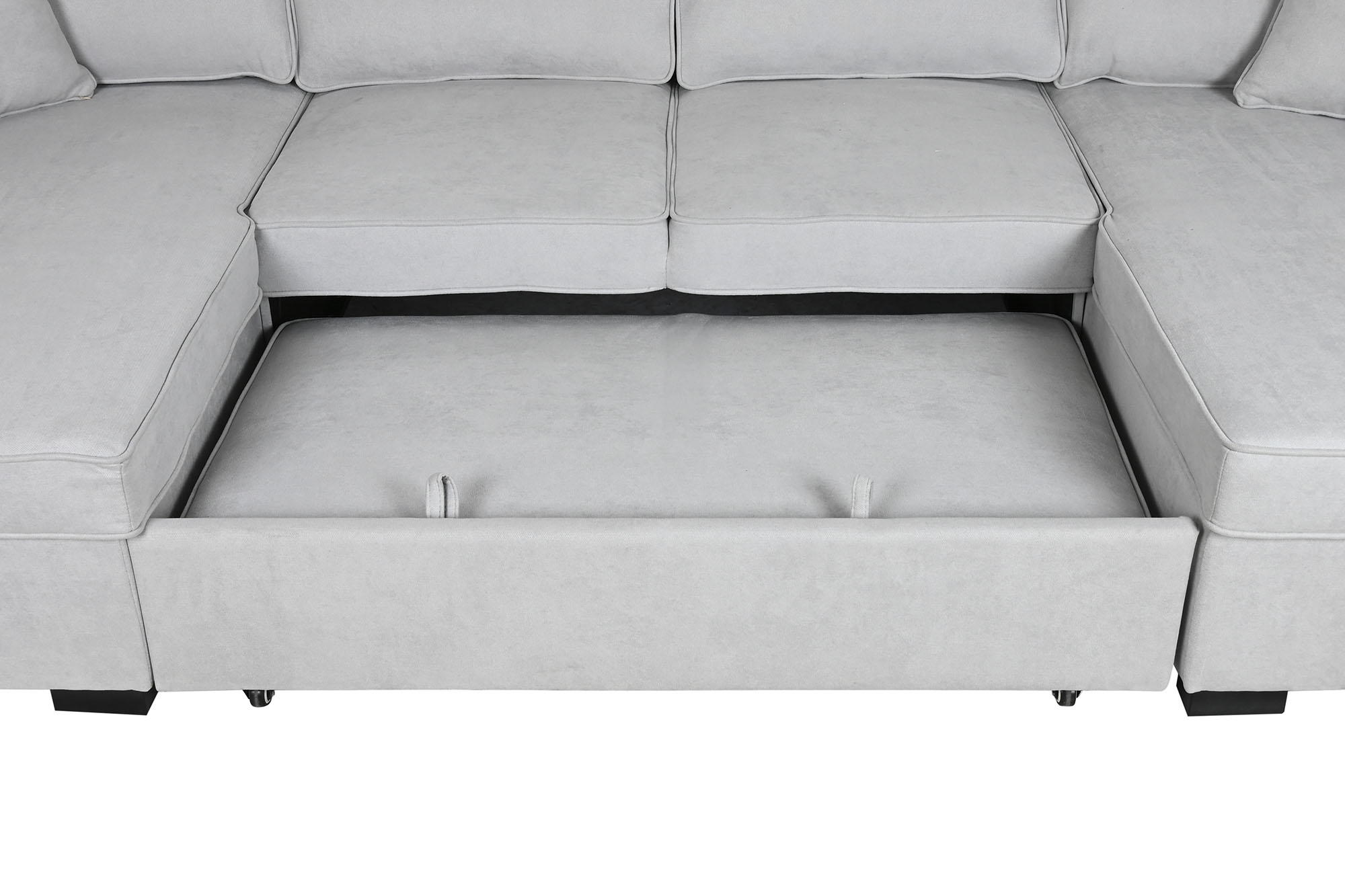 Sofa cama poliester 298x154x92 gris