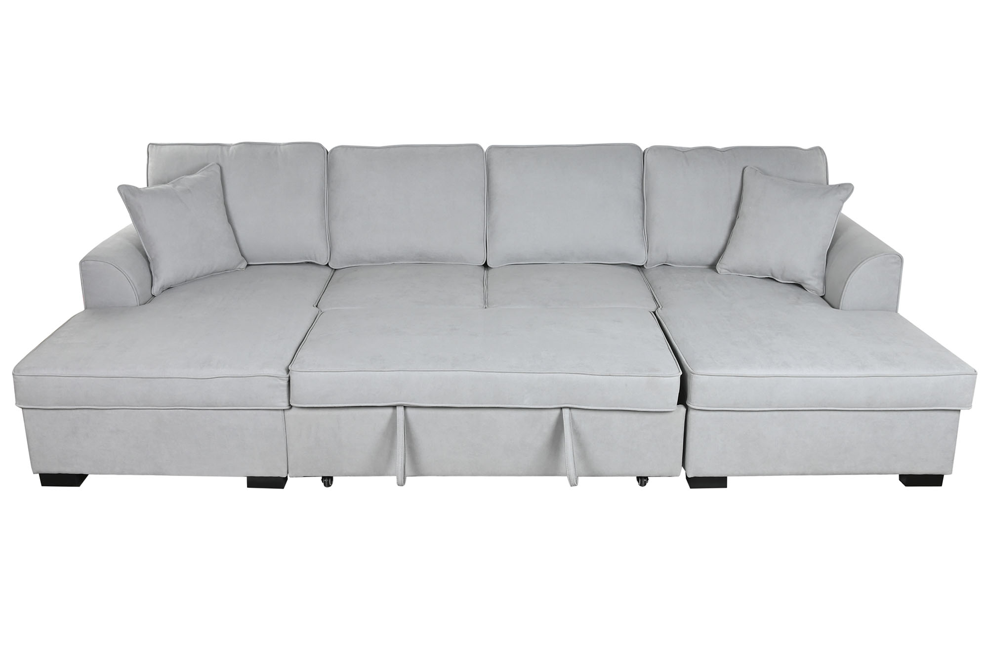 Sofa cama poliester 298x154x92 gris