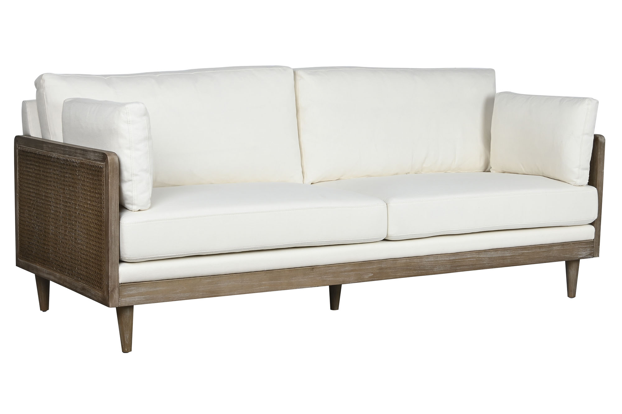 Sofa ratan poliester 208x86x88 marron