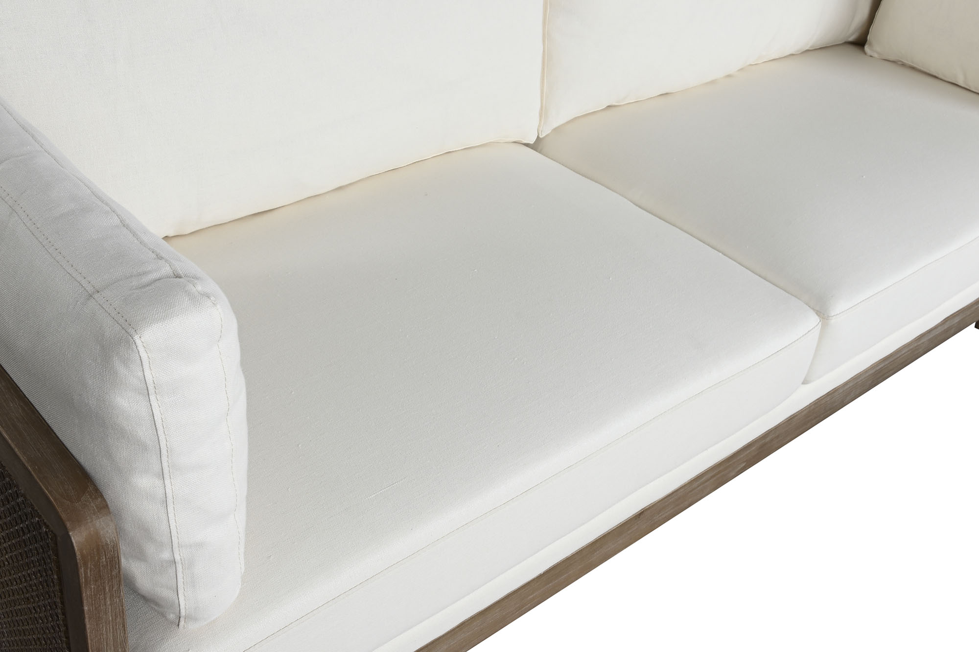 Sofa ratan poliester 208x86x88 marron