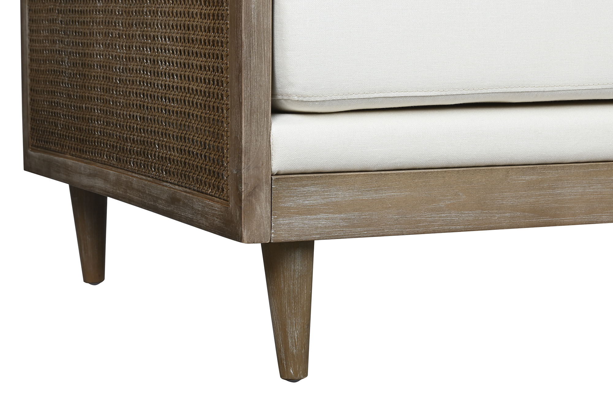 Sofa ratan poliester 208x86x88 marron