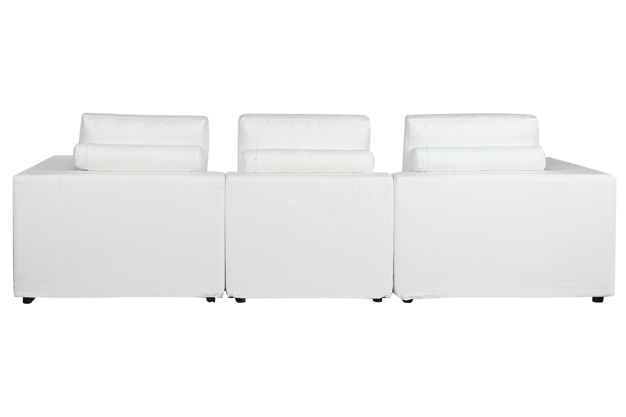 Sofa poliester pluma 286x95,5x57 blanco