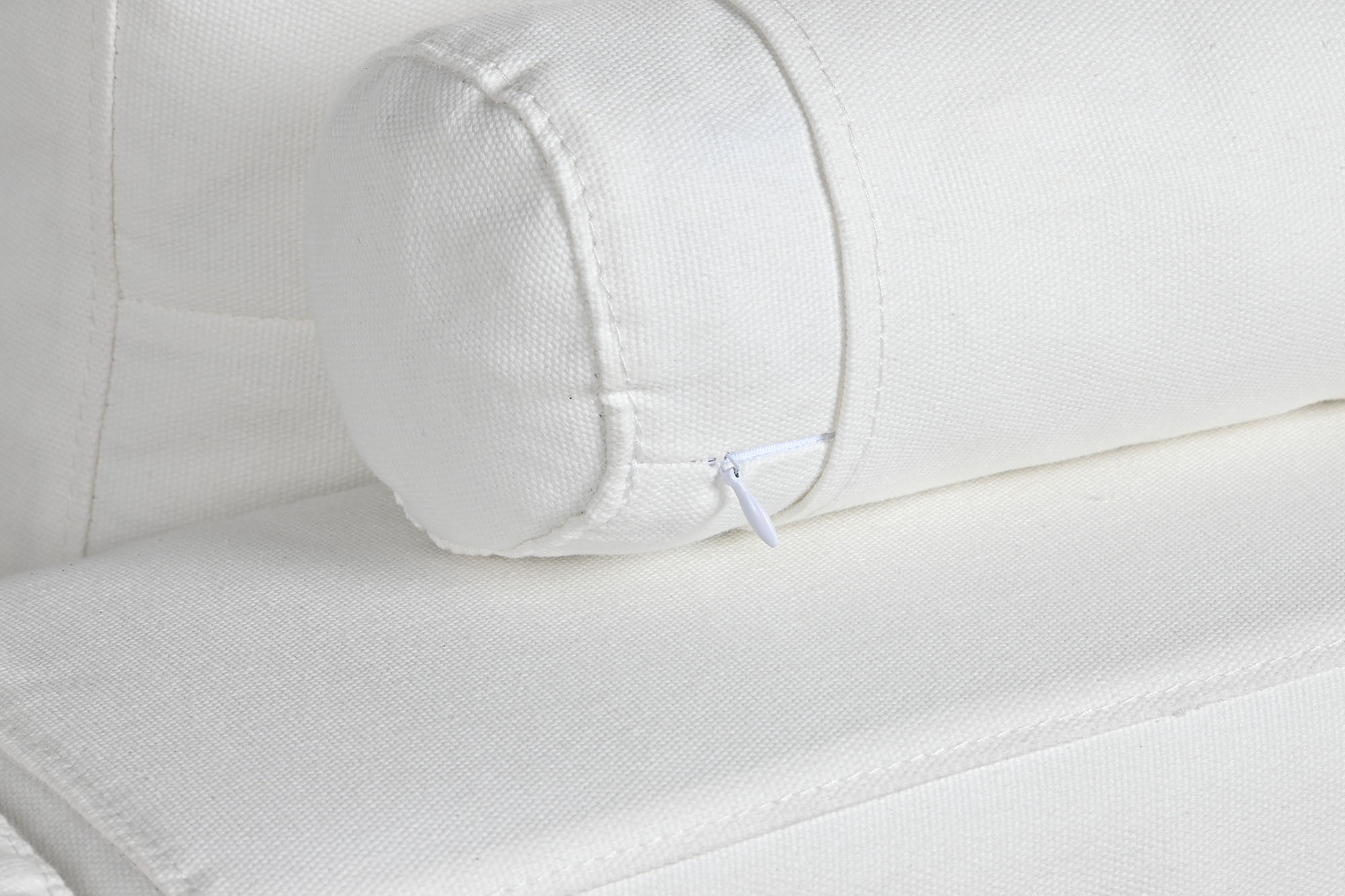 Sofa poliester pluma 286x95,5x57 blanco