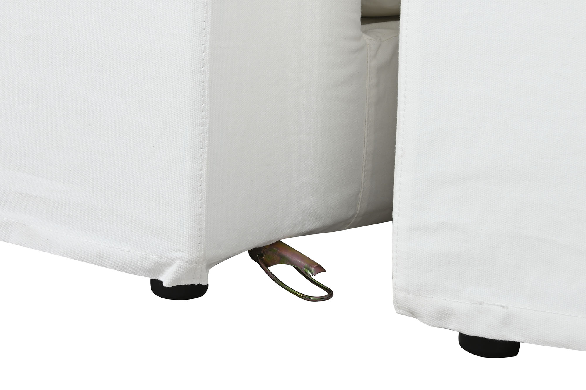 Sofa poliester pluma 286x95,5x57 blanco