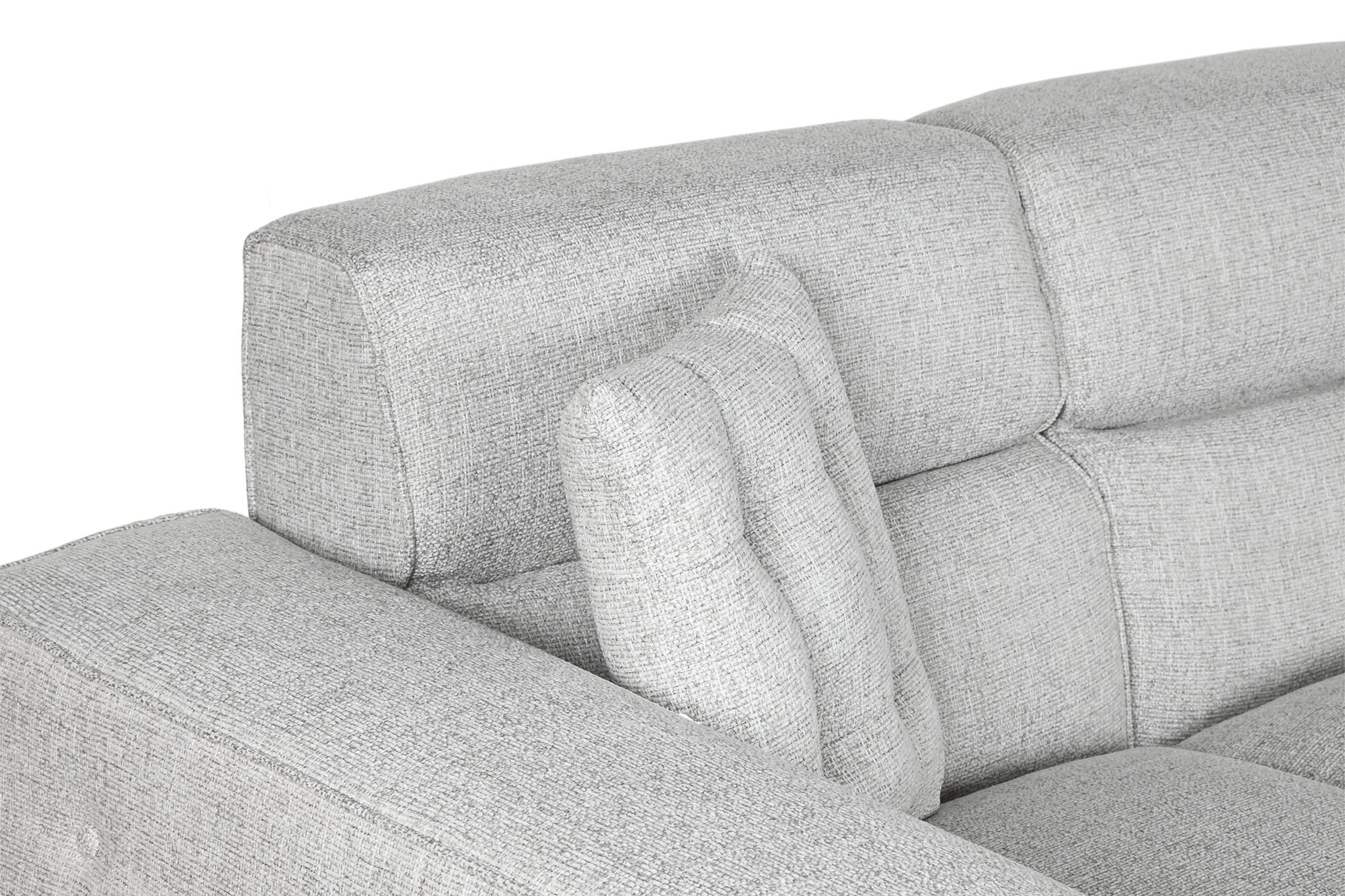Sofa poliester 231x170x82 modular gris