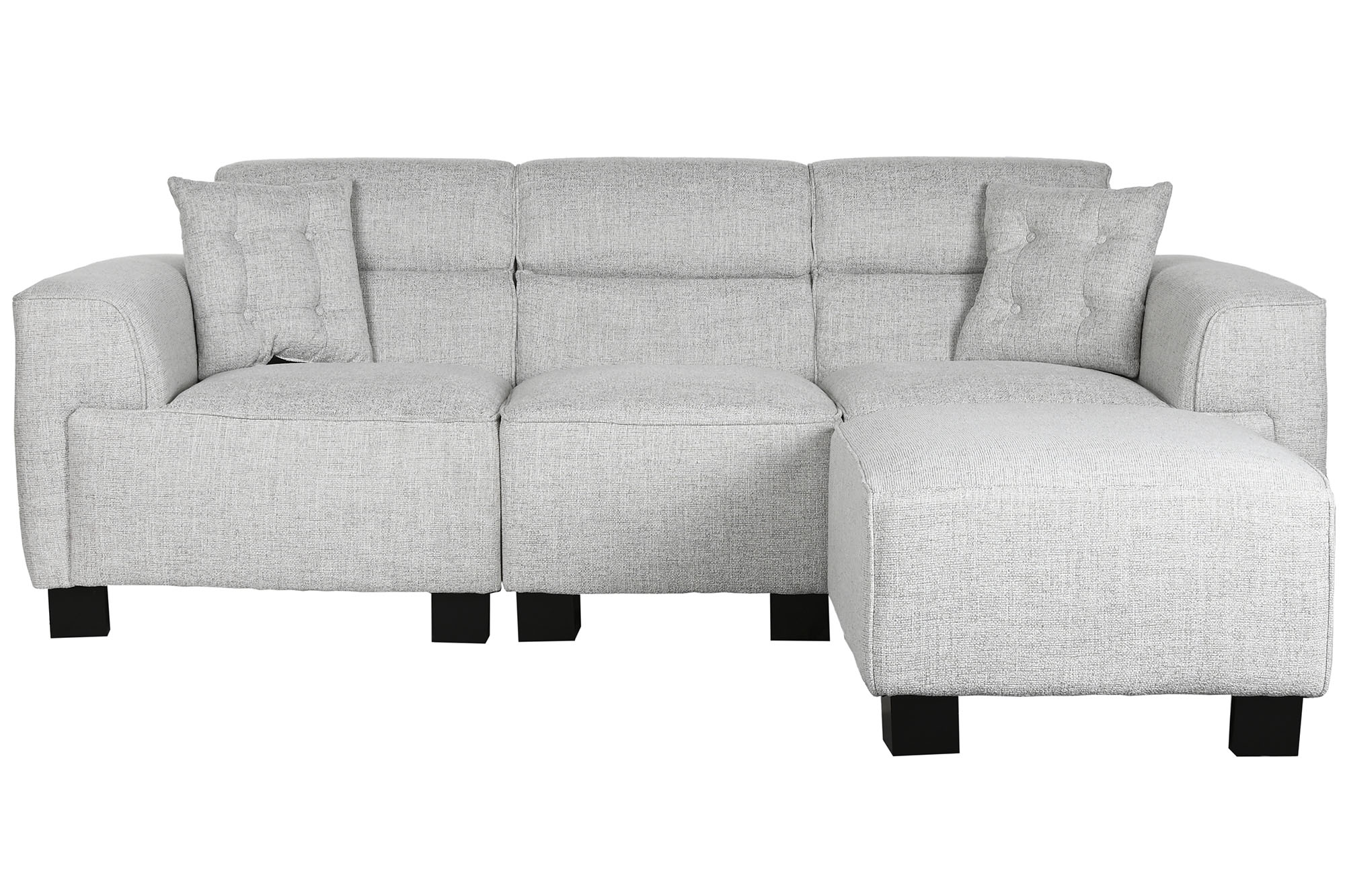 Sofa poliester 231x170x82 modular gris