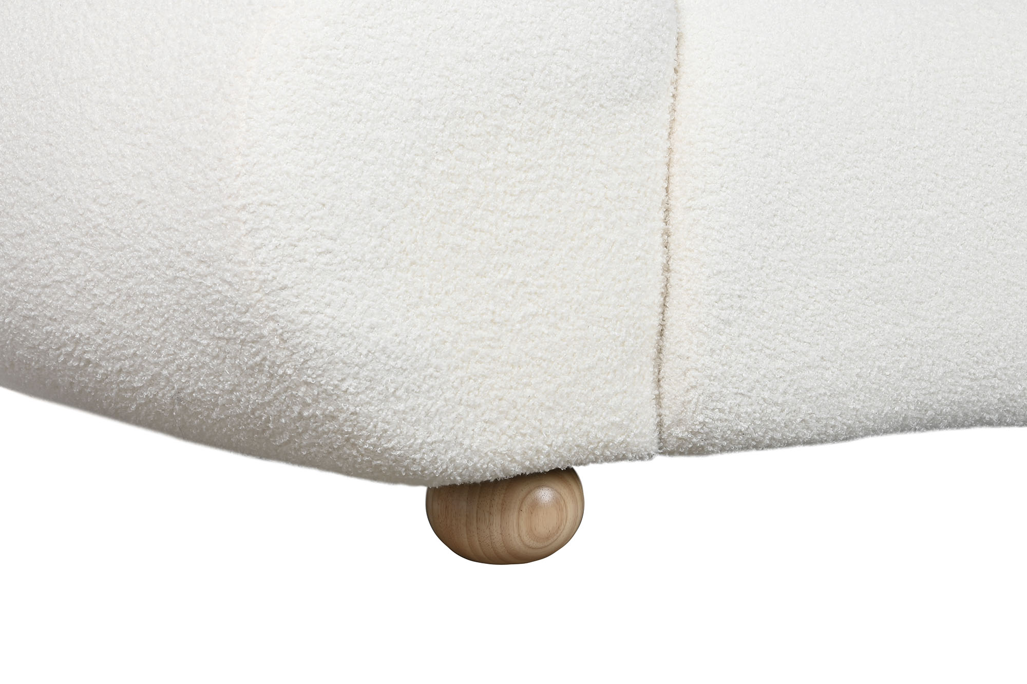 Sofa poliester madera 284x103x83 blanco