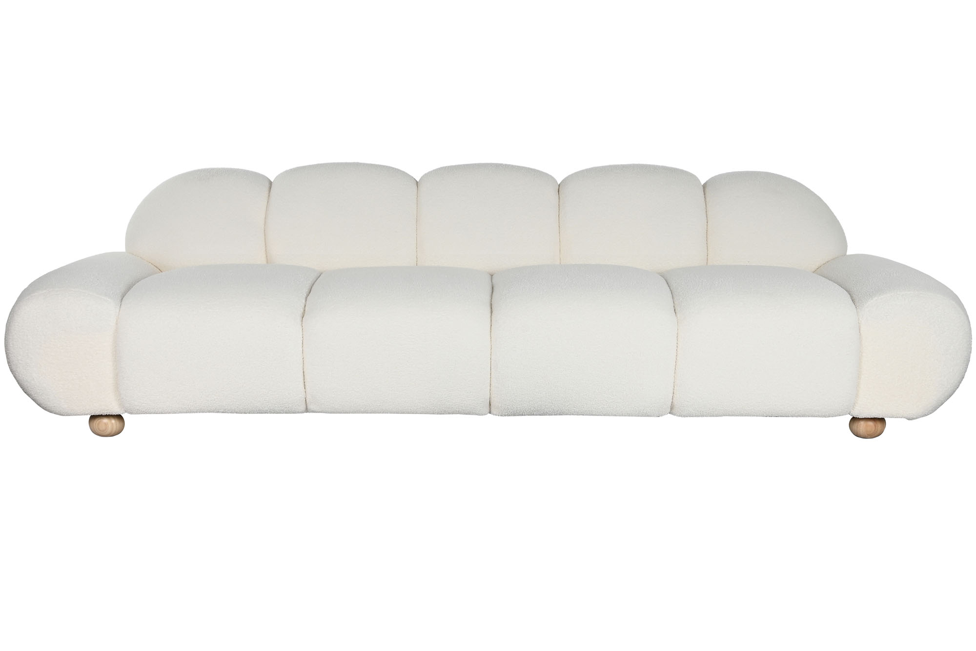 Sofa poliester madera 284x103x83 blanco