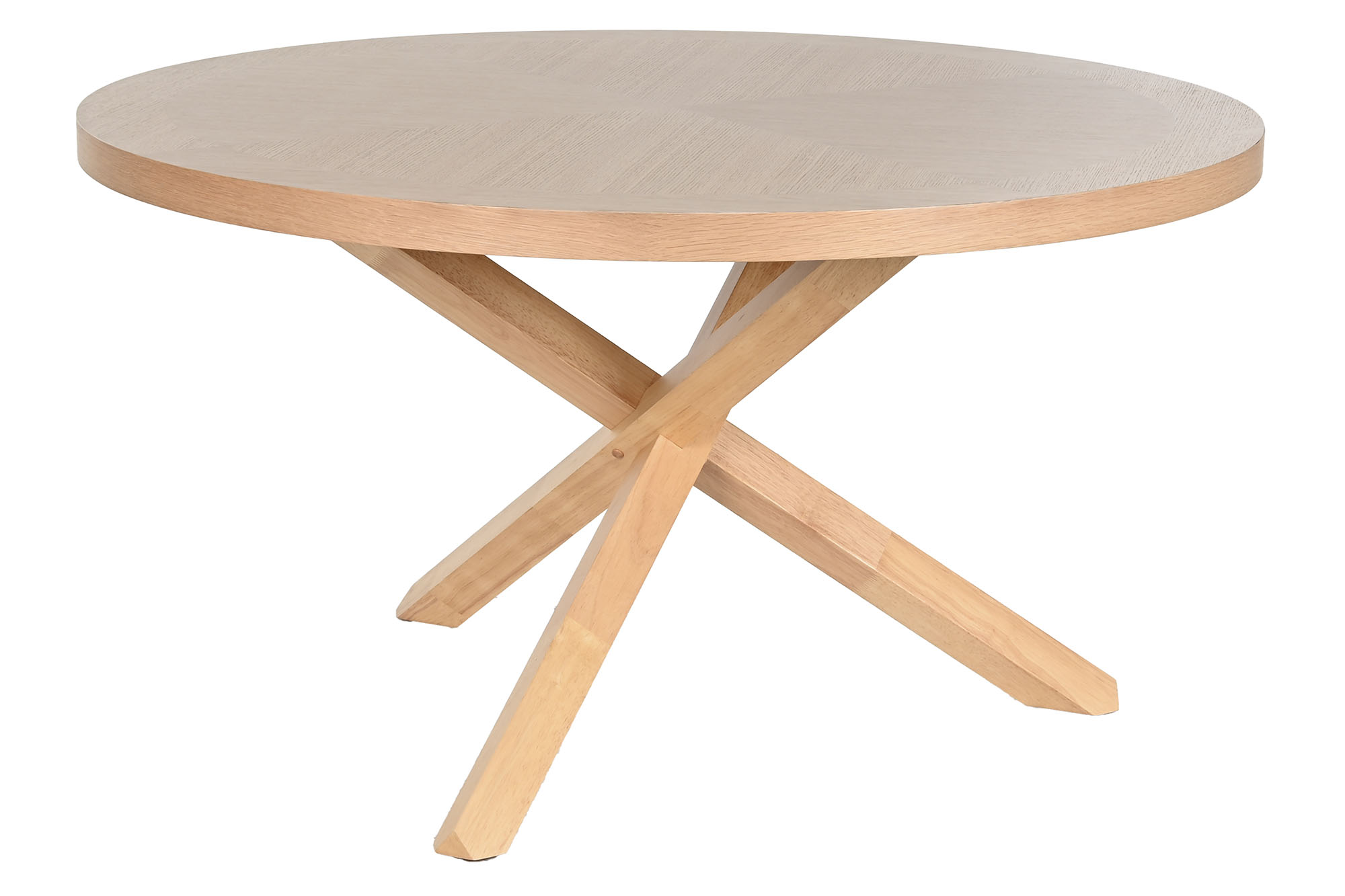 Mesa madera caucho 137x137x75 natural