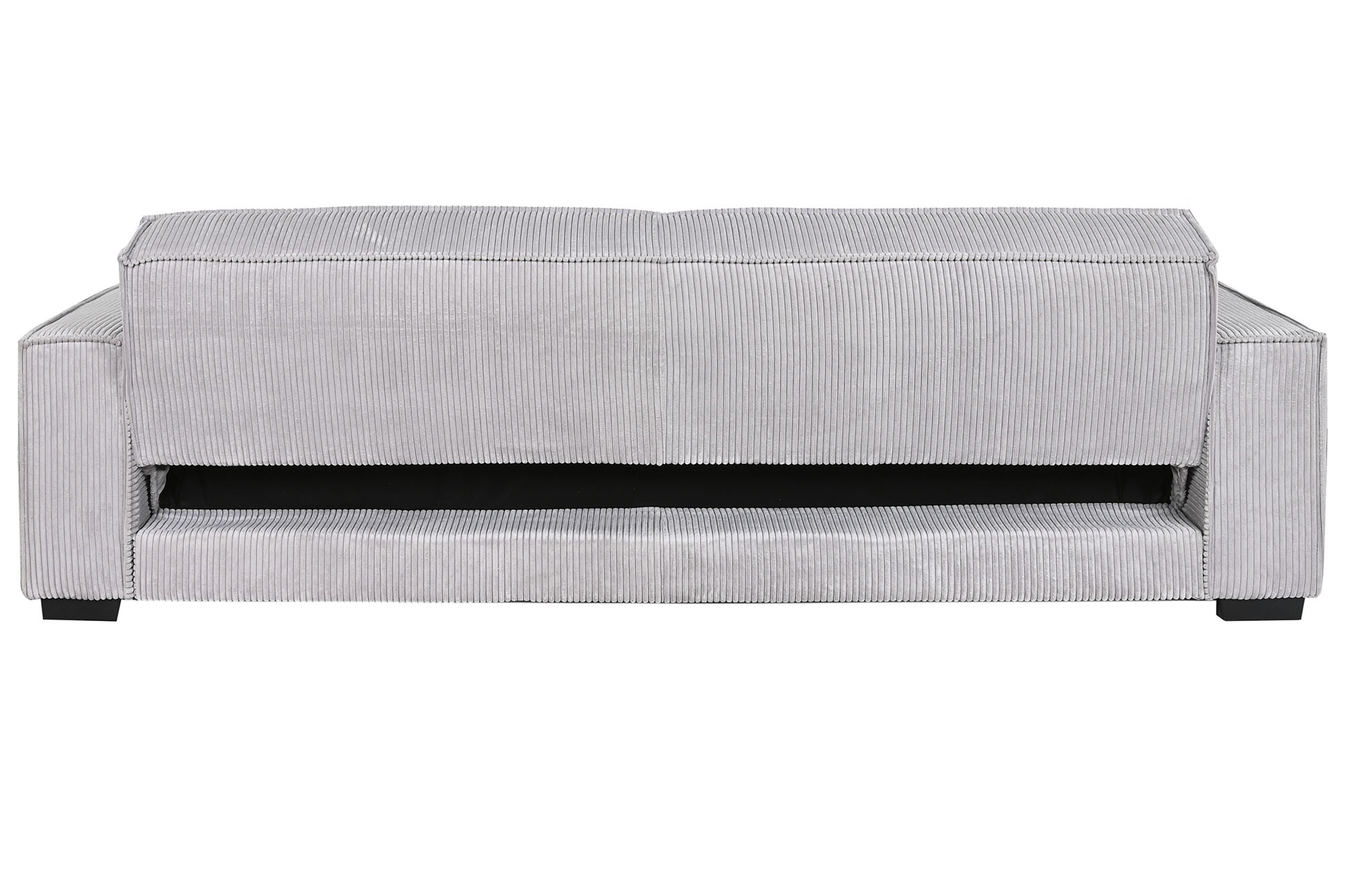 Sofa cama poliester 230x94x75 pana gris claro